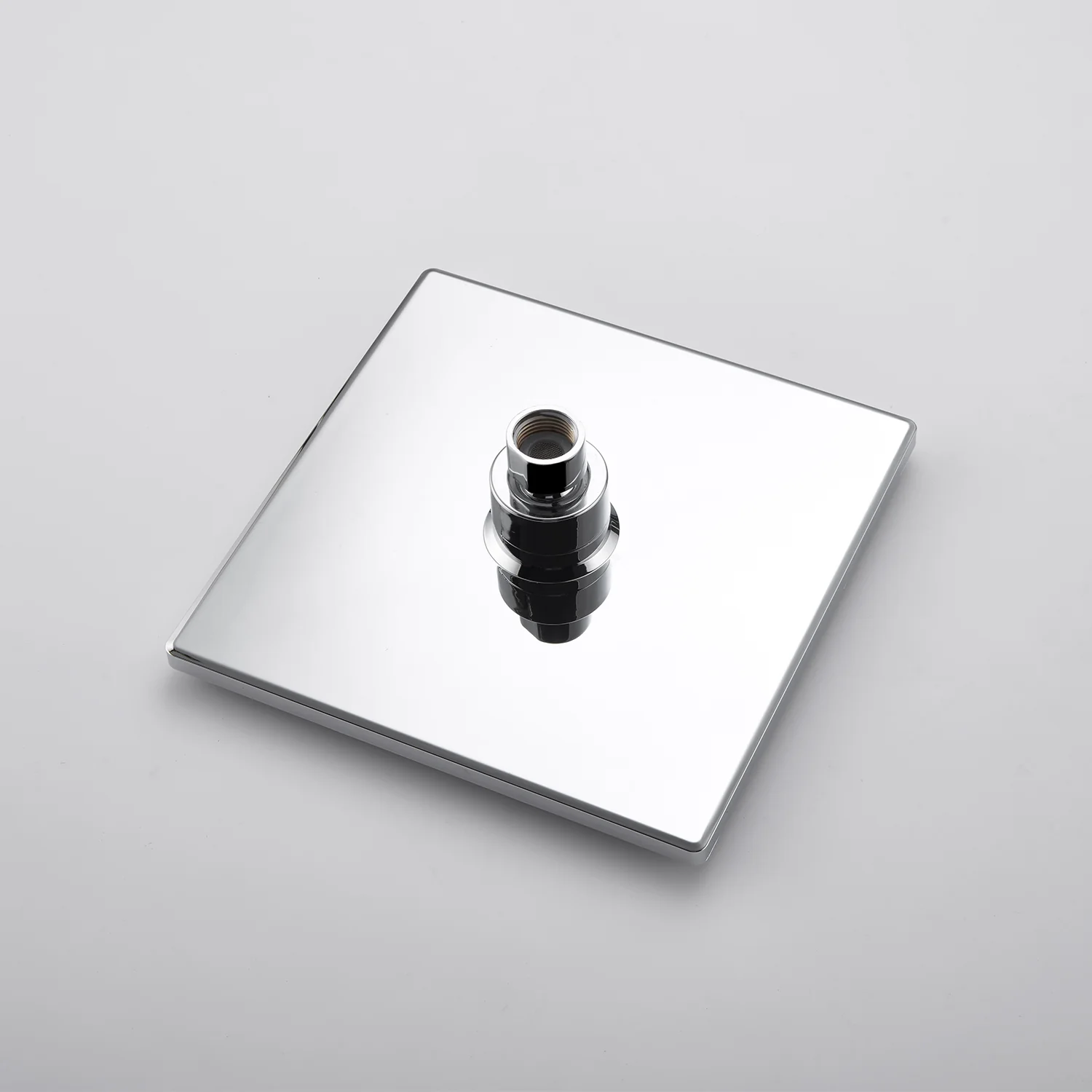 Bathroom 250mm Square Silver Double-headed Open-ended Valve Thermostatic Shower Column Set - Image 2