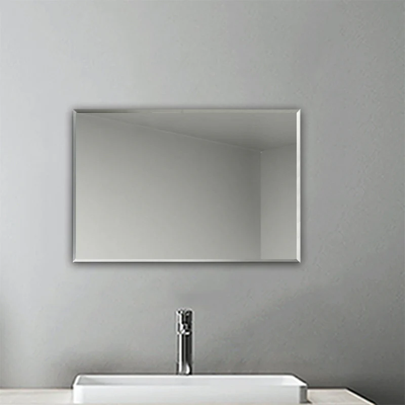 Frameless Plain Wall Mirrors for Bathroom with Wall Hanging Fixings Vertical or Horizontal - Image 5