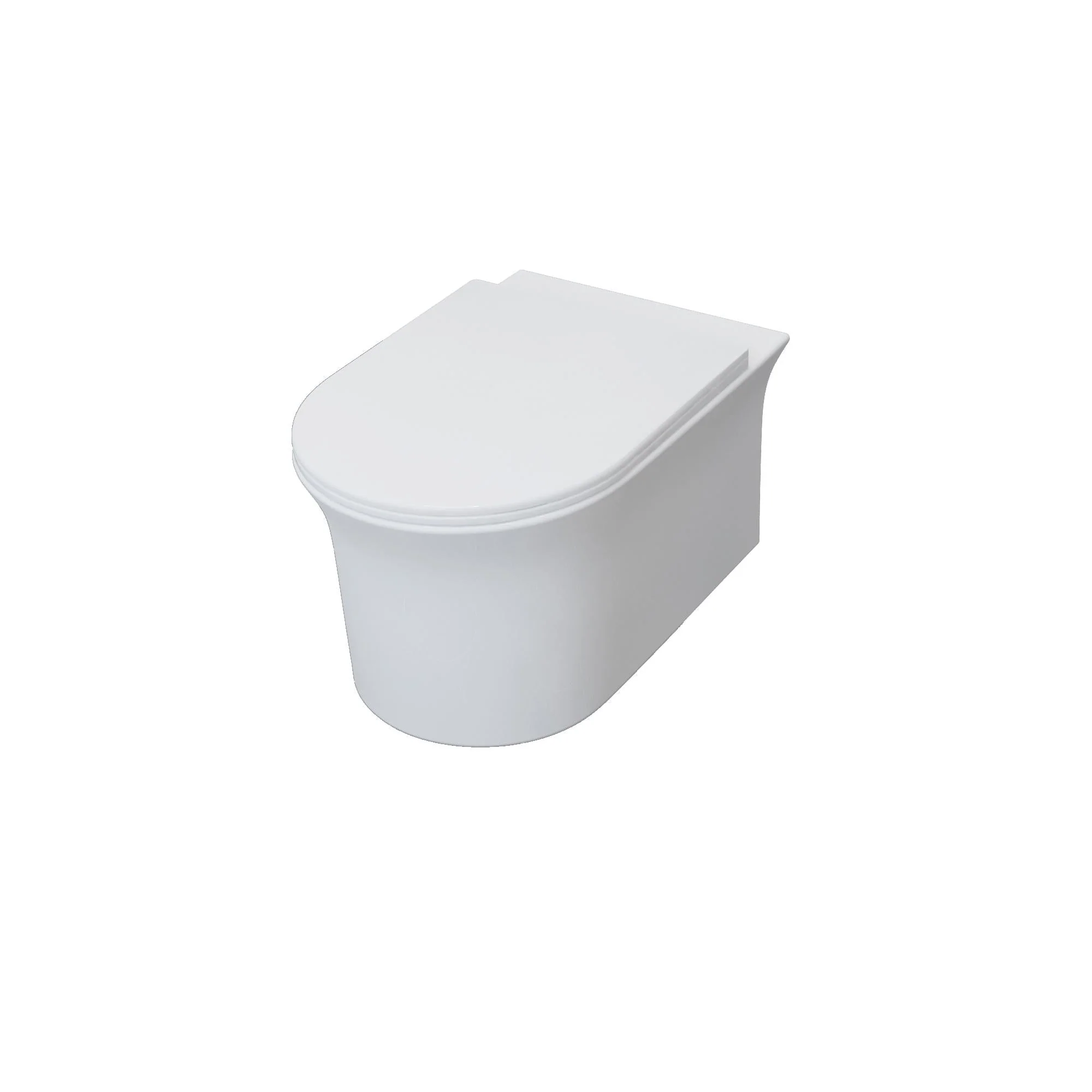 SKY BATHROOM Soft Close Seat Rimless Wall Hung Toilet Pan WC (UF) - Image 2