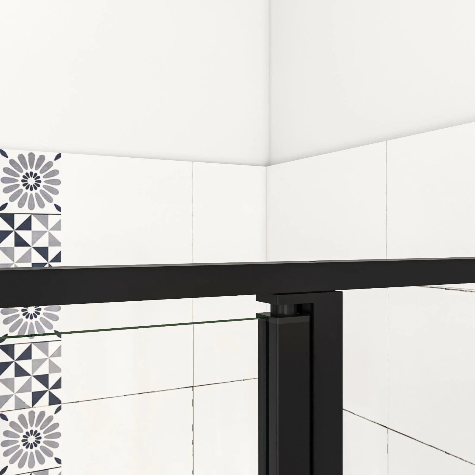 BLACK Frame Pivot Shower Door Enclosure safety Easy Clean Glass screen 6mm - Image 7