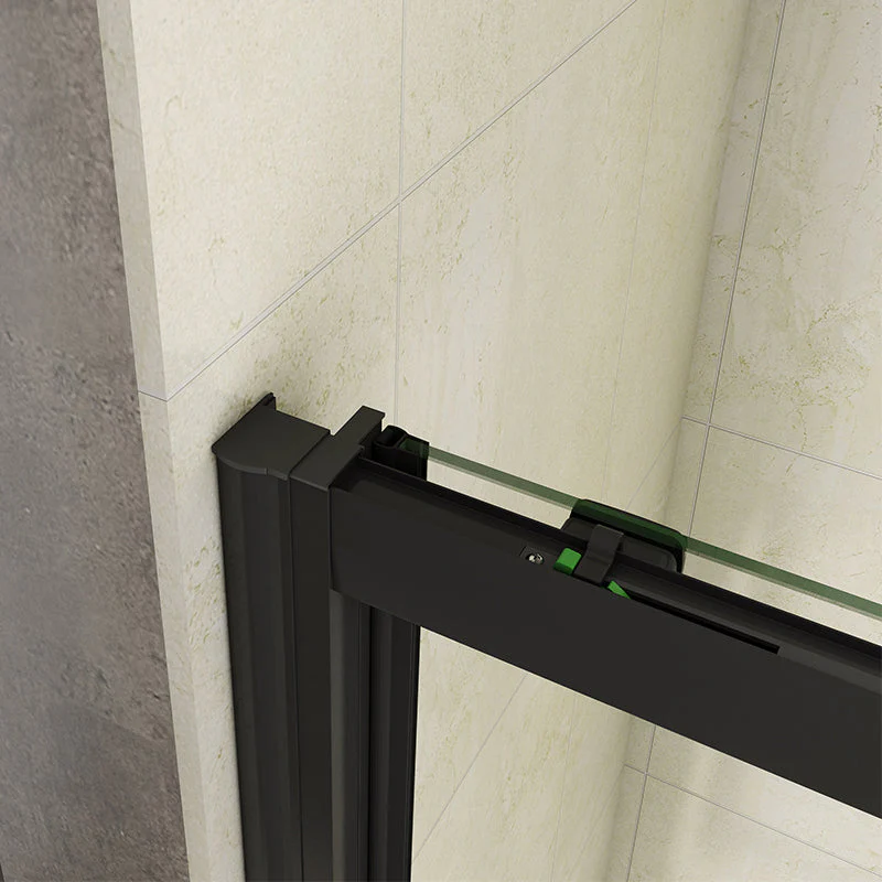 Sliding Black Shower Door Side Panel 100/110/120/140x195cm - Image 3