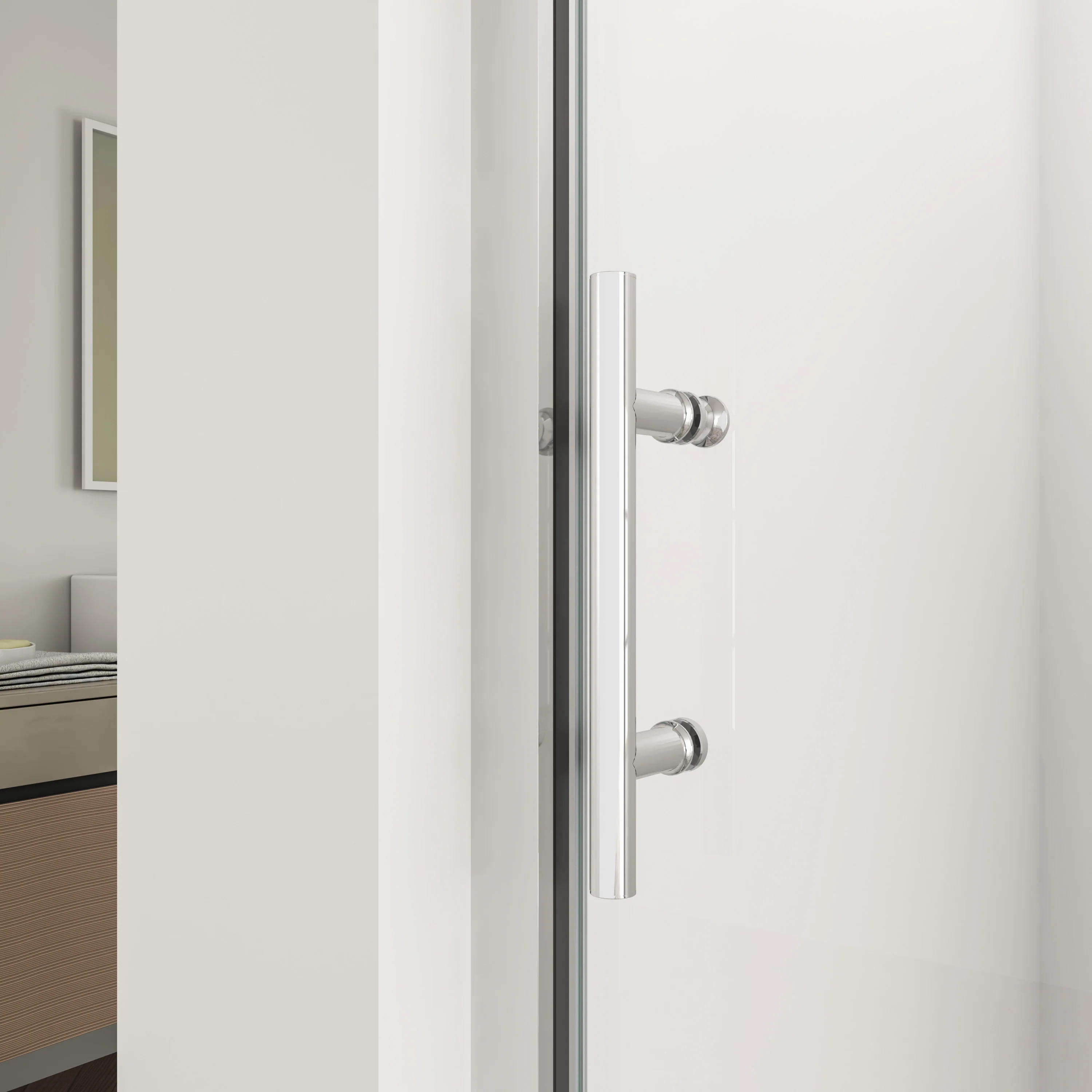 New Bathroom Sliding Shower Enclosure Shower WalK In 6mm safety 6mm Glass Door - Image 5