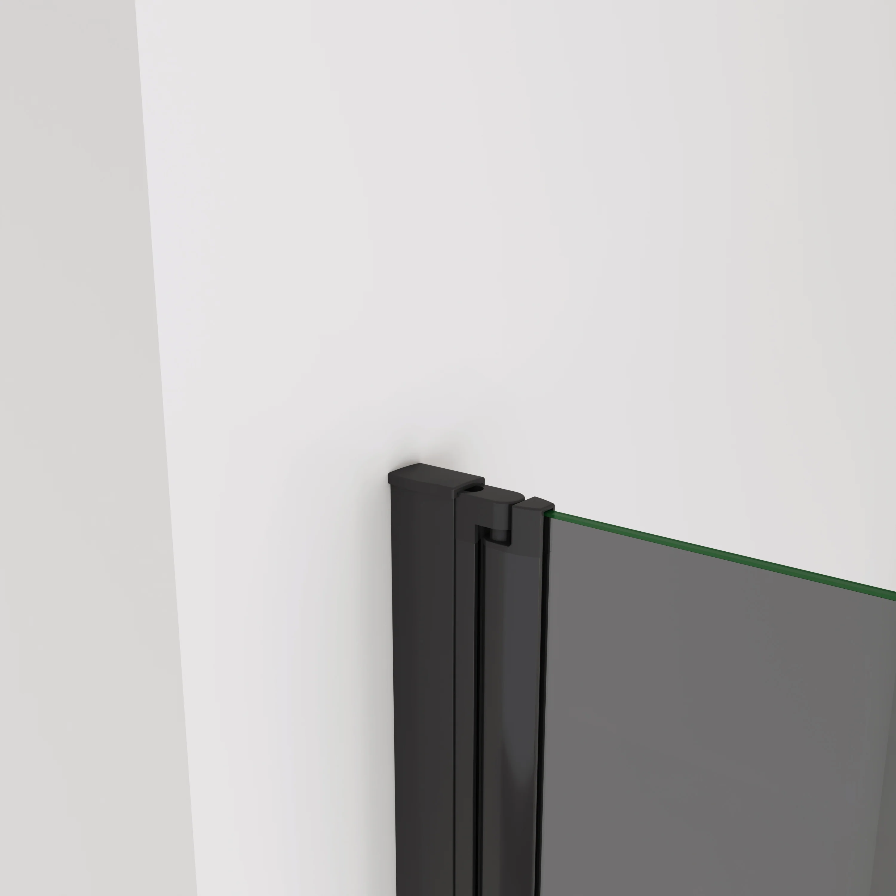 Pivot Matt Black Frame Dark Grey Bath Shower Screen Tempered Glass 800x1400mm - Image 5
