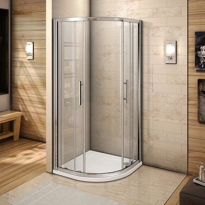 Quadrant Shower Door s 760x760/800x800/900x900mm Corner Cubicle Glass Stone Tray - Image 3