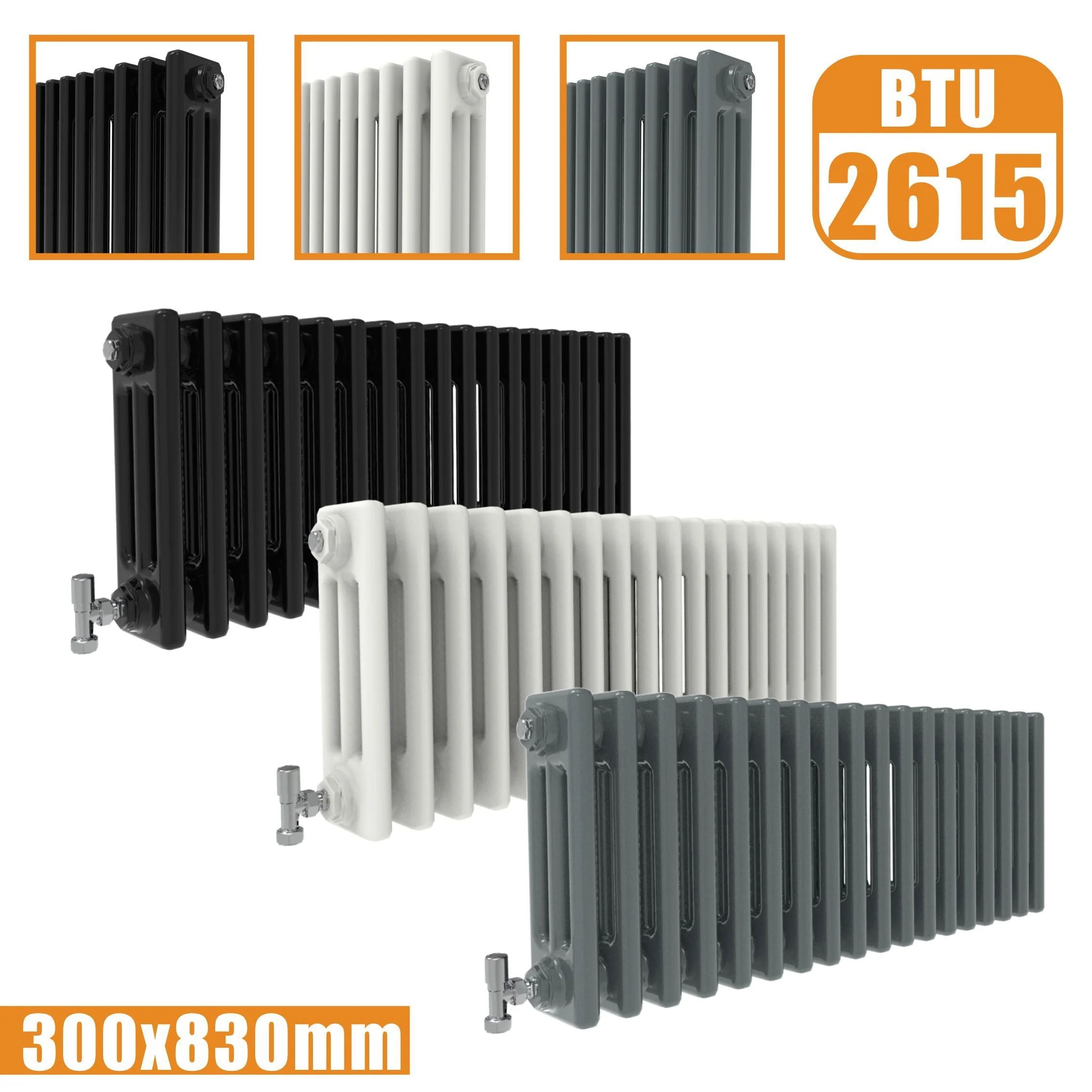 SKY bathroom Cast Iron Style Horizontal Traditional 2&3 Columns Radiator - Image 14