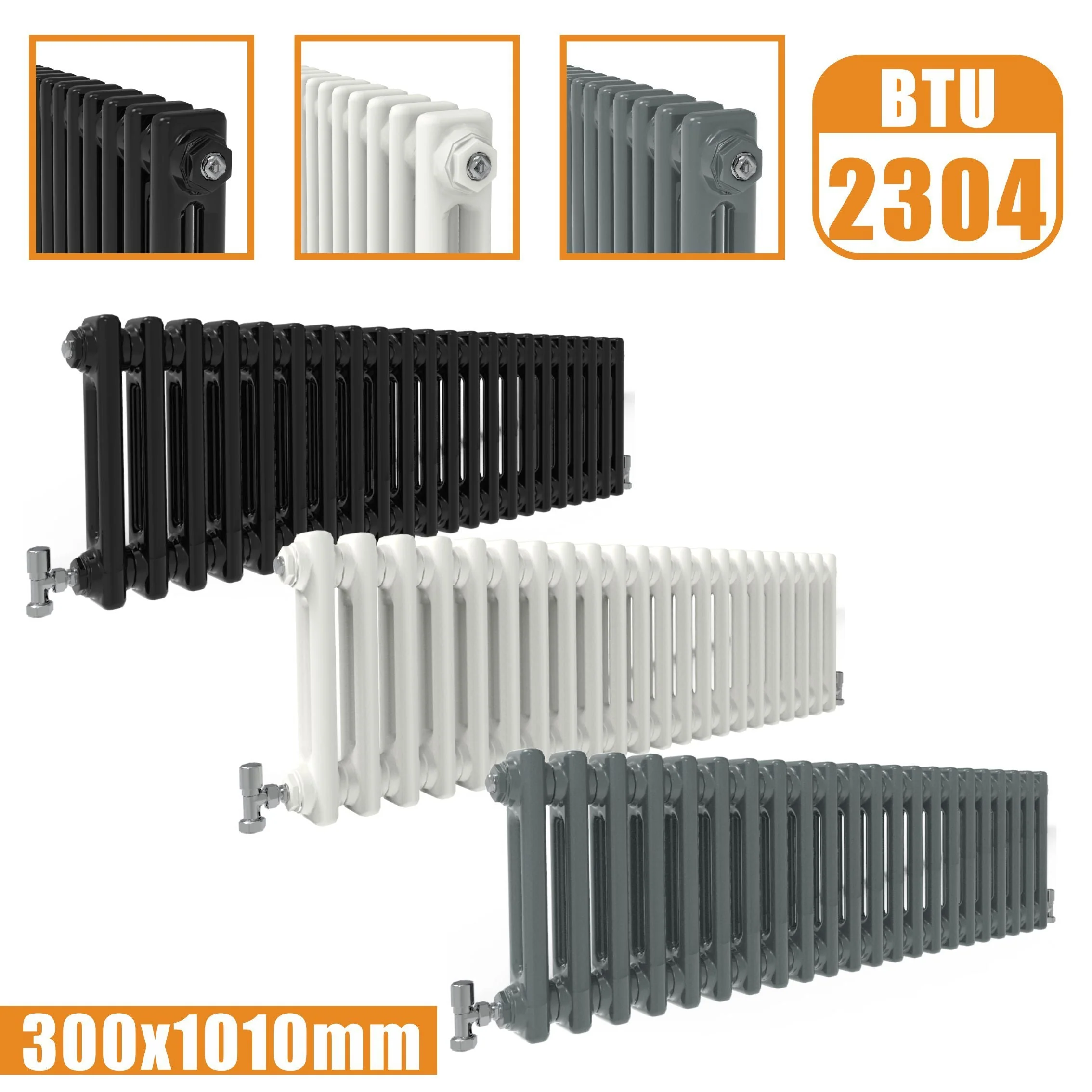 SKY bathroom Cast Iron Style Horizontal Traditional 2&3 Columns Radiator - Image 15