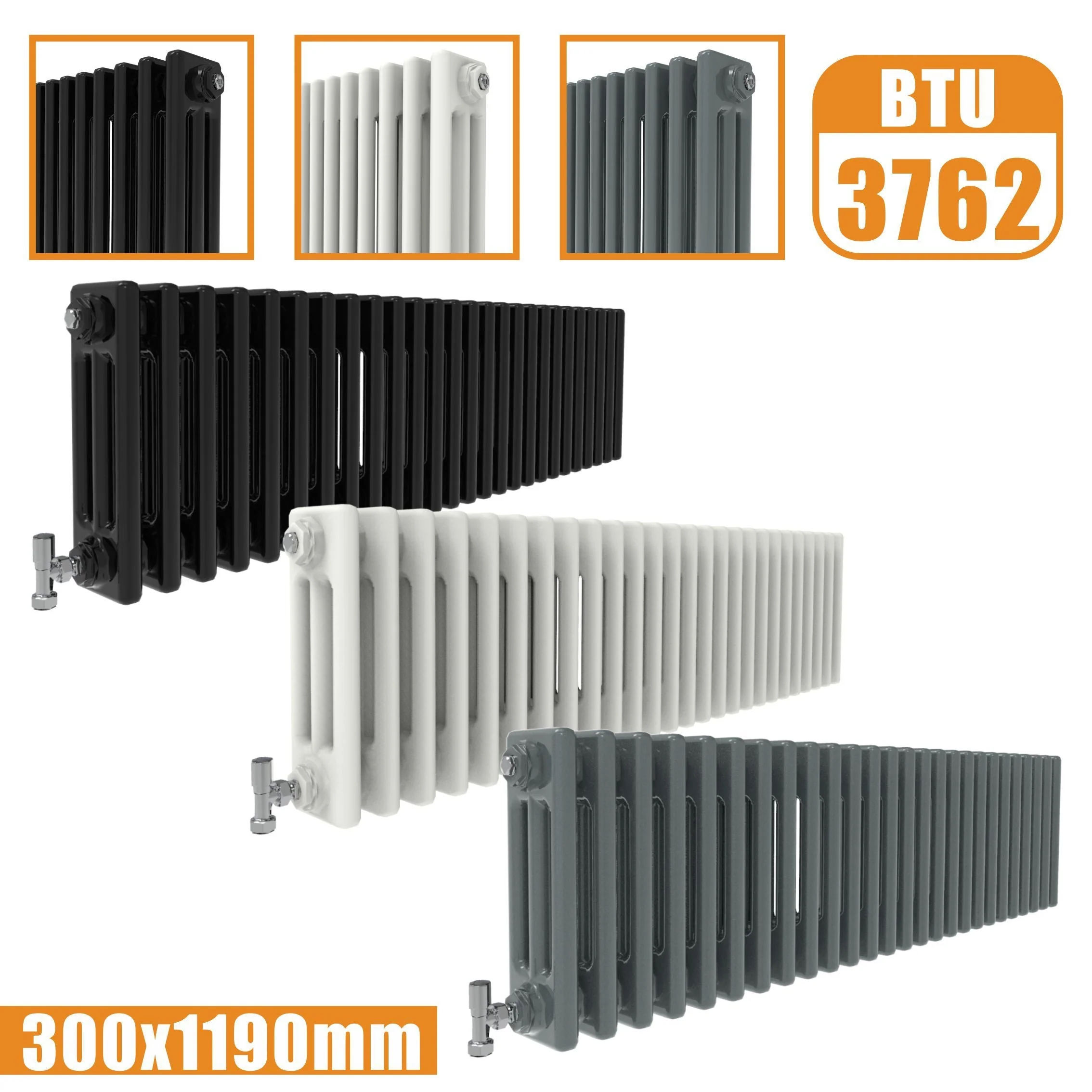 SKY bathroom Cast Iron Style Horizontal Traditional 2&3 Columns Radiator - Image 18