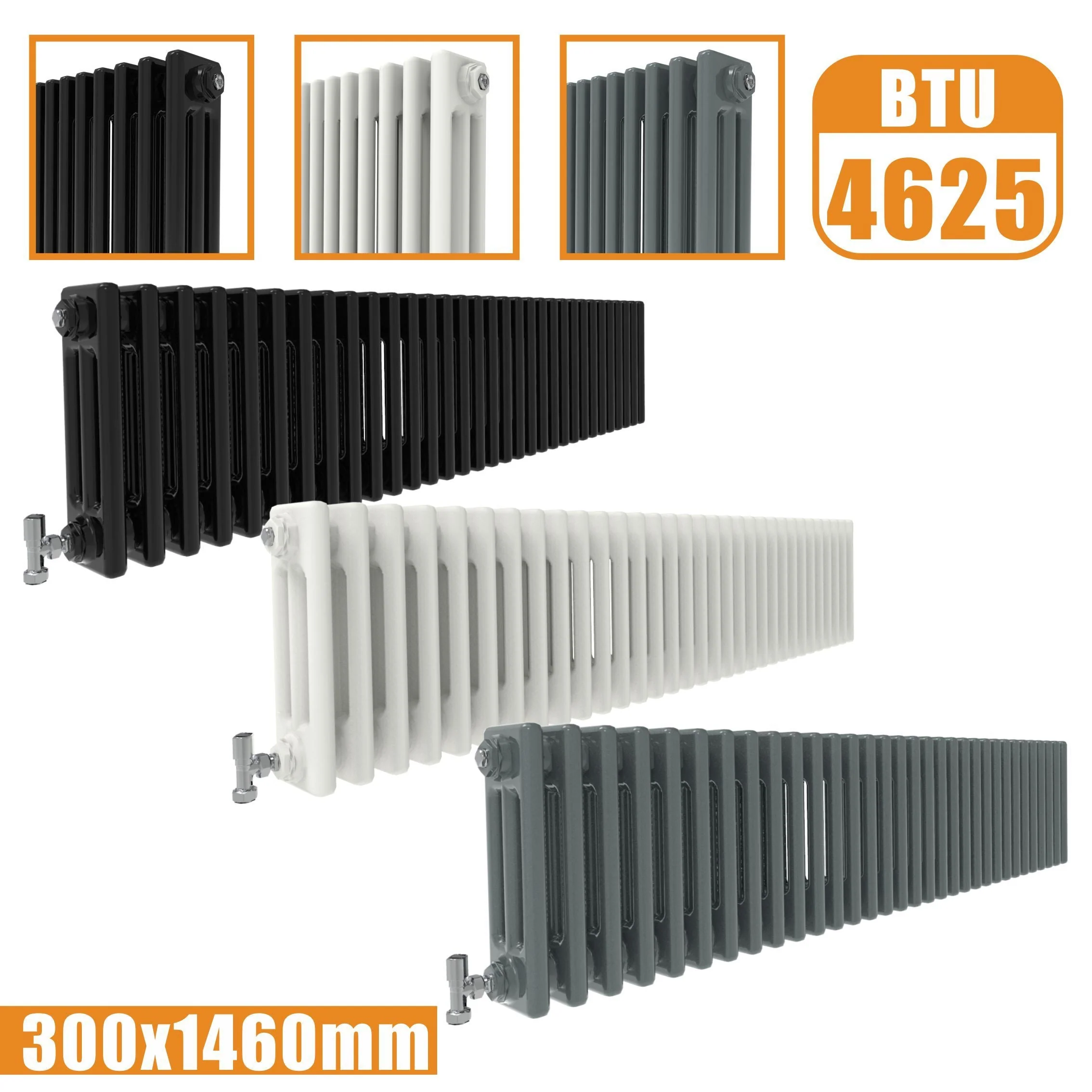 SKY bathroom Cast Iron Style Horizontal Traditional 2&3 Columns Radiator - Image 20