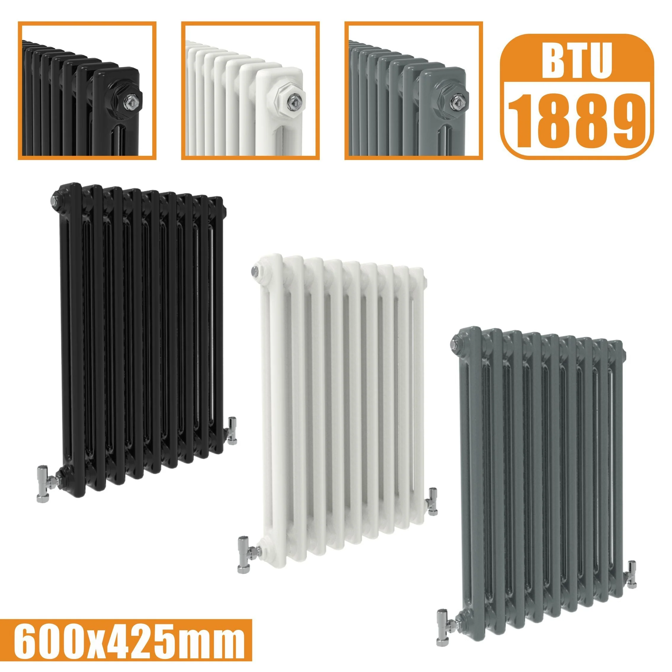 SKY bathroom Cast Iron Style Horizontal Traditional 2&3 Columns Radiator - Image 21