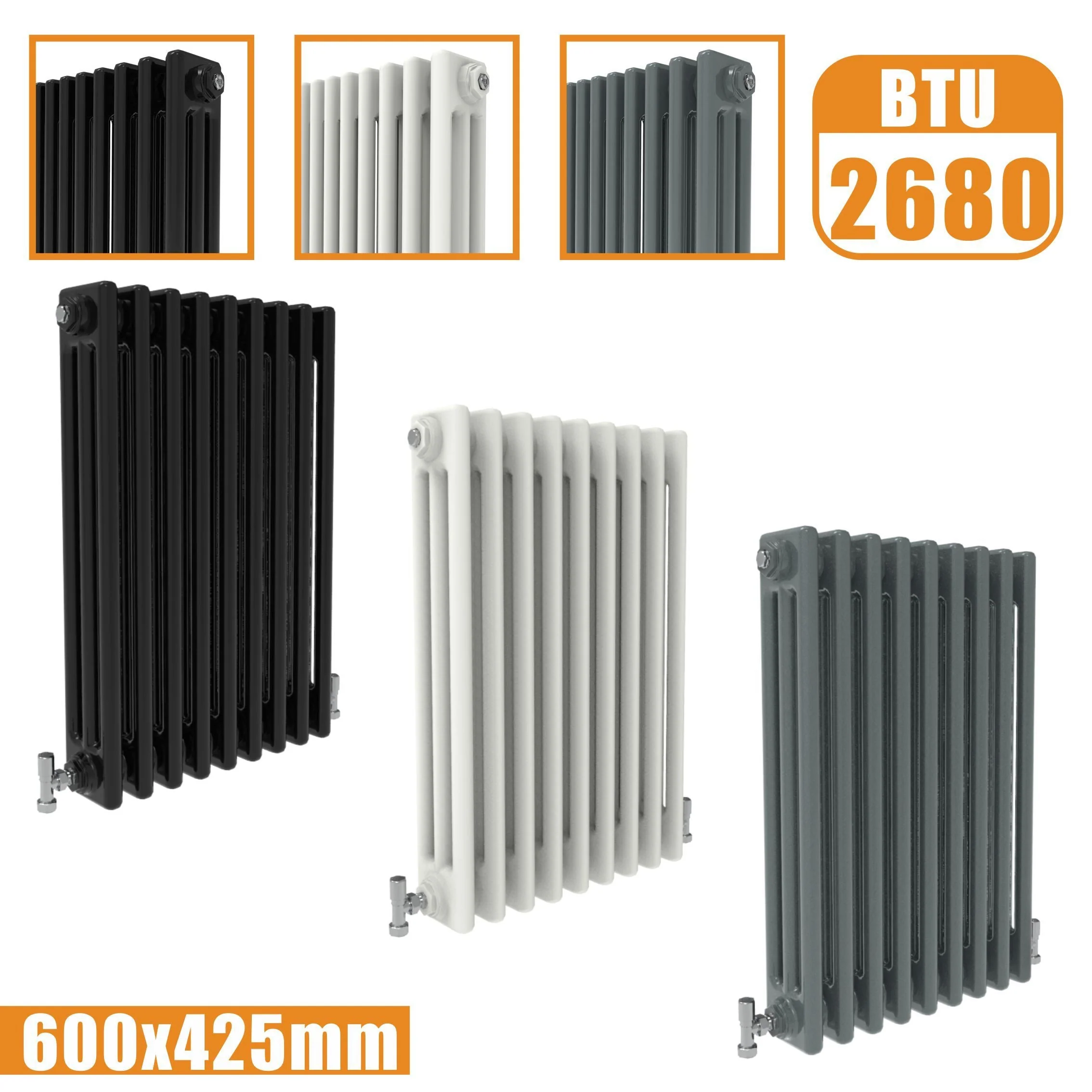 SKY bathroom Cast Iron Style Horizontal Traditional 2&3 Columns Radiator - Image 22