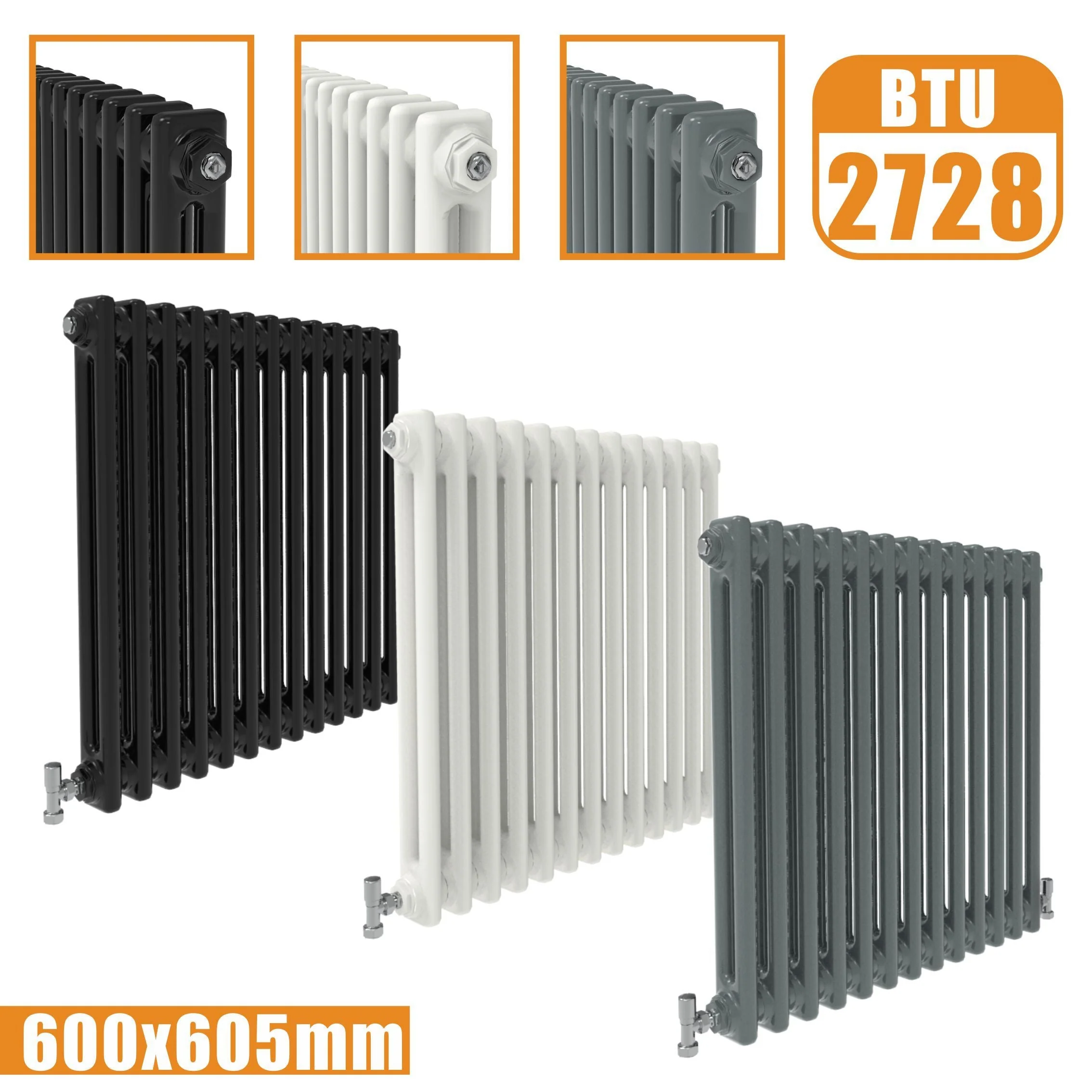 SKY bathroom Cast Iron Style Horizontal Traditional 2&3 Columns Radiator - Image 23