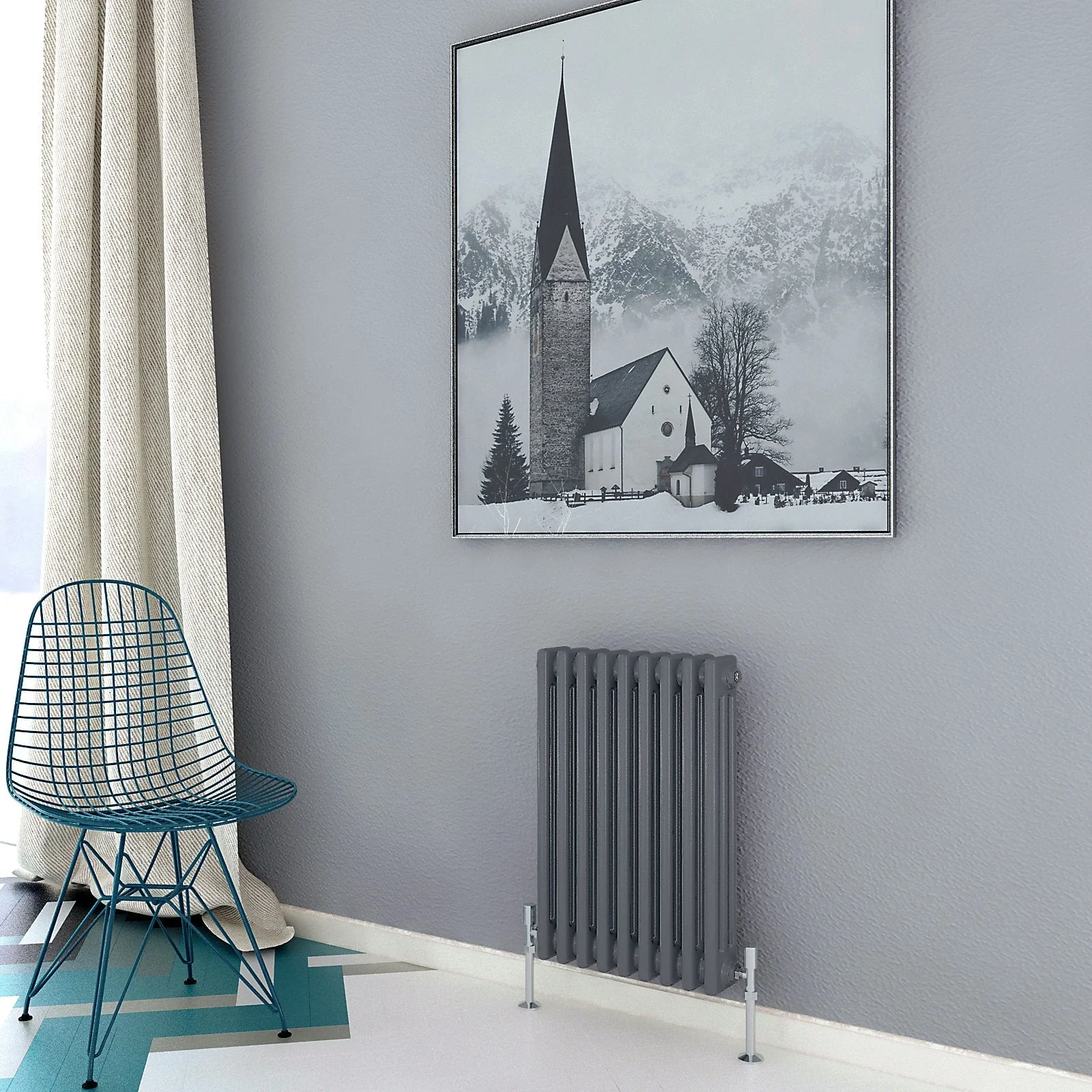 SKY bathroom Cast Iron Style Horizontal Traditional 2&3 Columns Radiator - Image 7