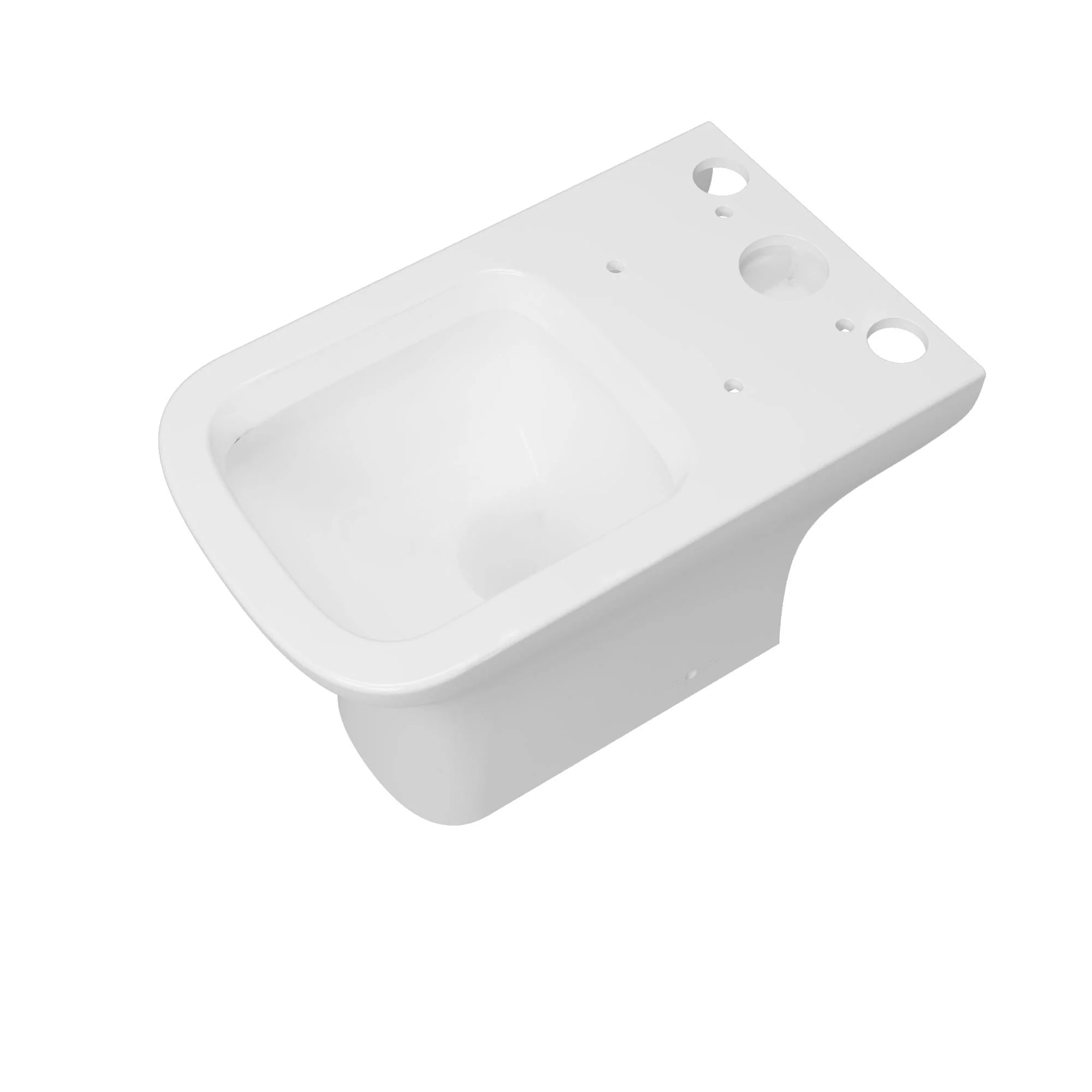 SKY Bathroom Close Coupled Toilet Square Ceramic White Short Projection WC - Image 3