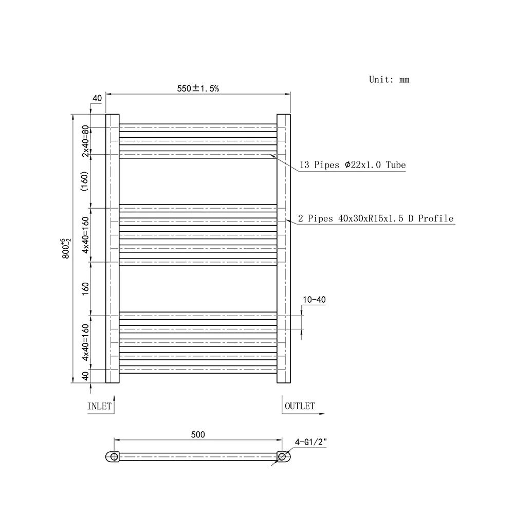 SKY White Straight Central Heating Towel Rail Ladder Radiator Warmer - Image 9