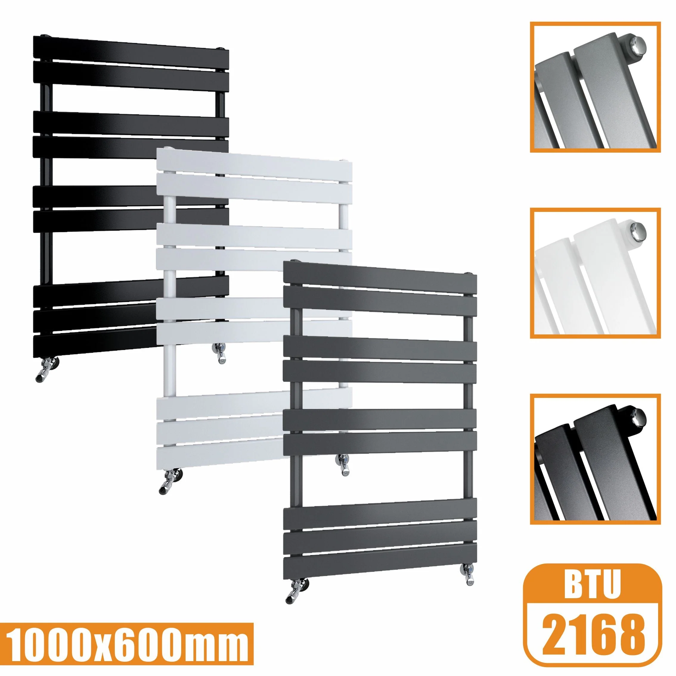 SKY Bathroom Towel Rail Radiator Flat Panel Ladder Designer Rads - Image 10