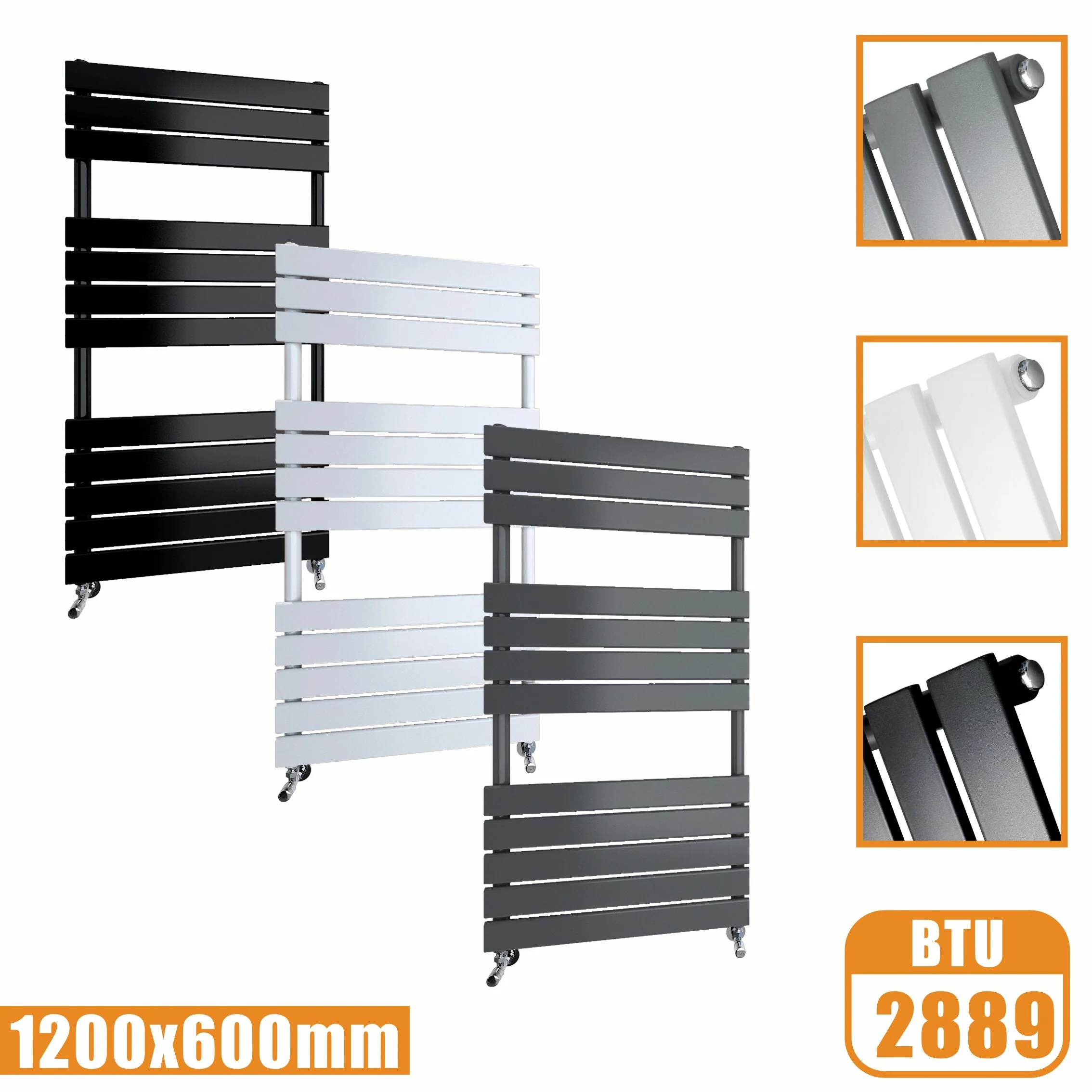 SKY Bathroom Towel Rail Radiator Flat Panel Ladder Designer Rads - Image 12