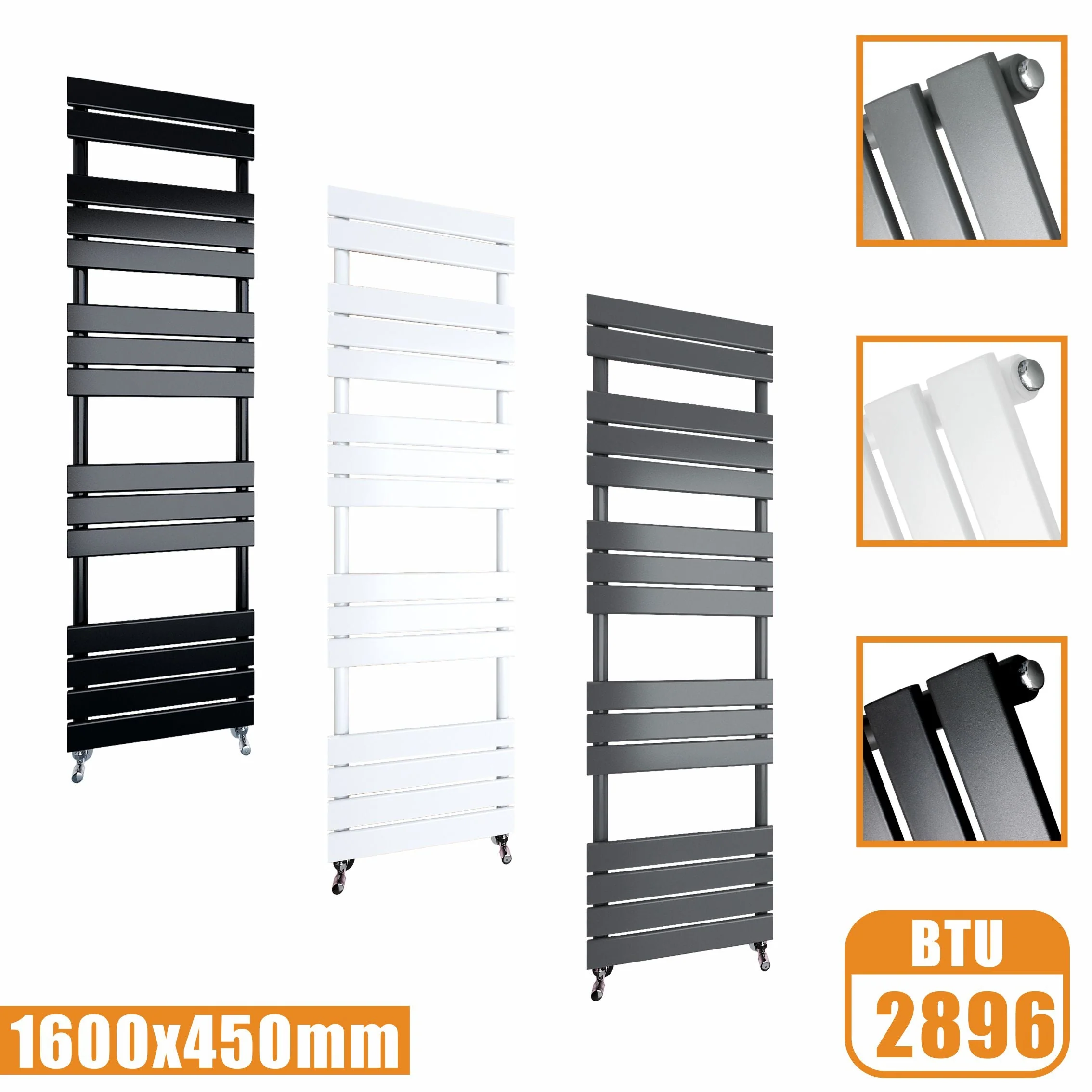SKY Bathroom Towel Rail Radiator Flat Panel Ladder Designer Rads - Image 13