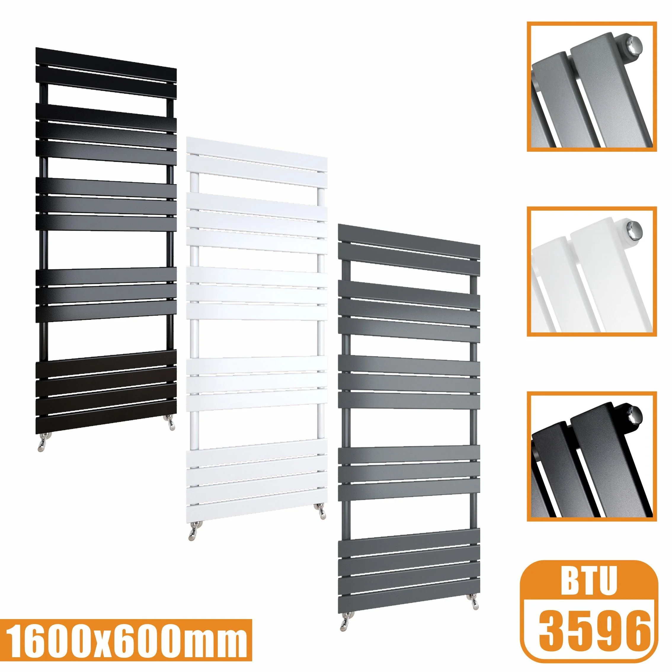 SKY Bathroom Towel Rail Radiator Flat Panel Ladder Designer Rads - Image 14