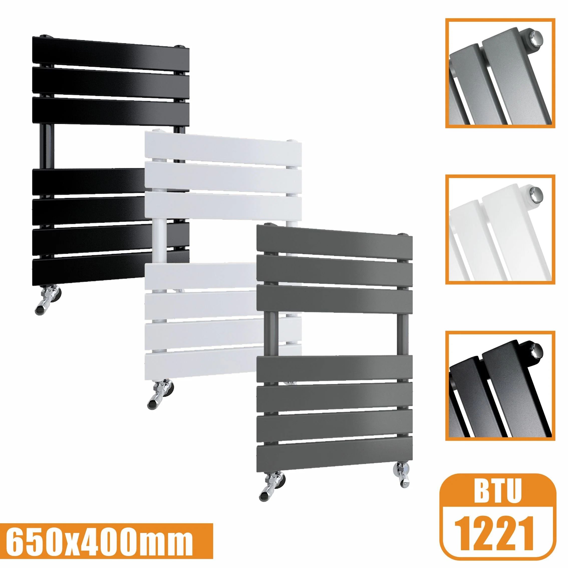 SKY Bathroom Towel Rail Radiator Flat Panel Ladder Designer Rads - Image 15
