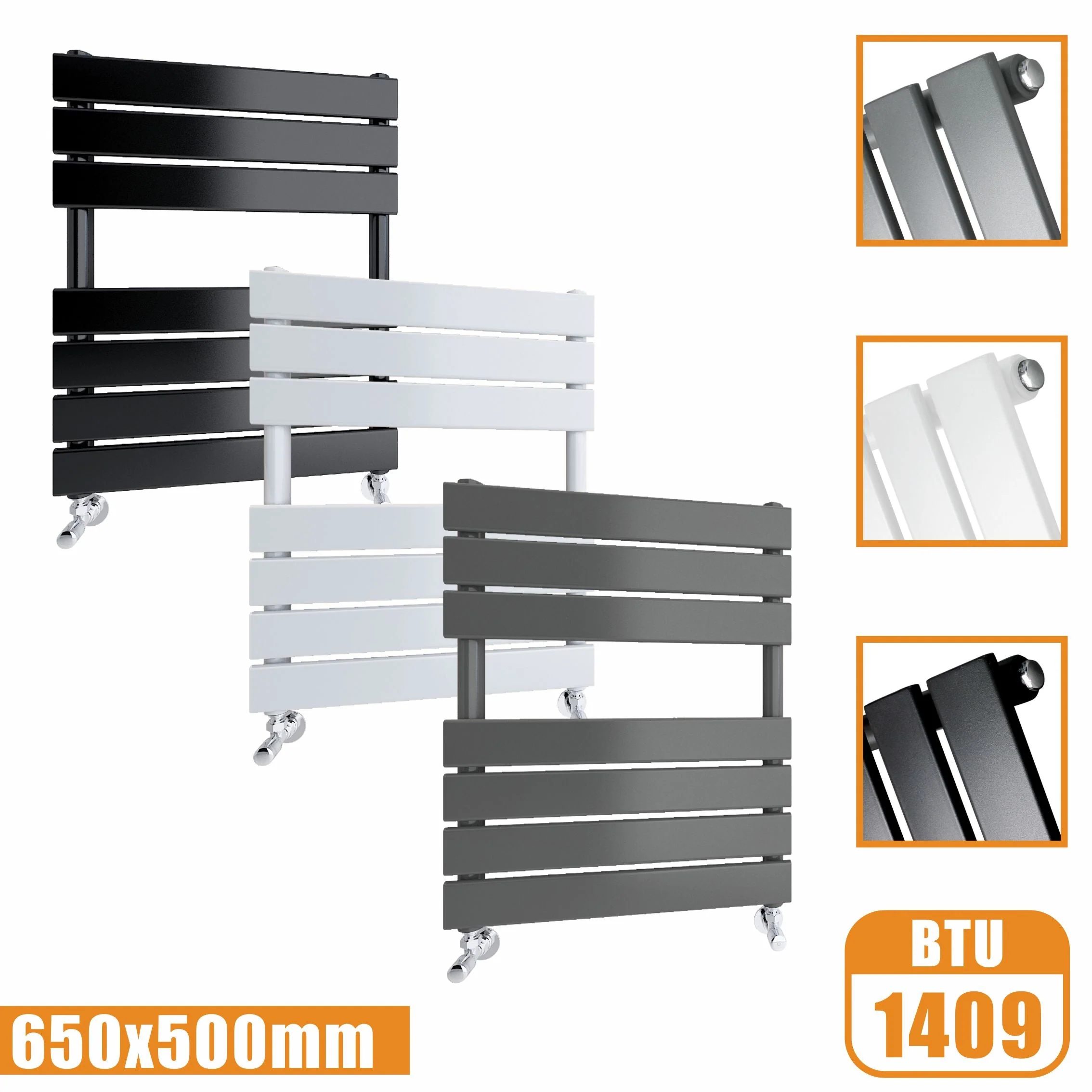 SKY Bathroom Towel Rail Radiator Flat Panel Ladder Designer Rads - Image 16