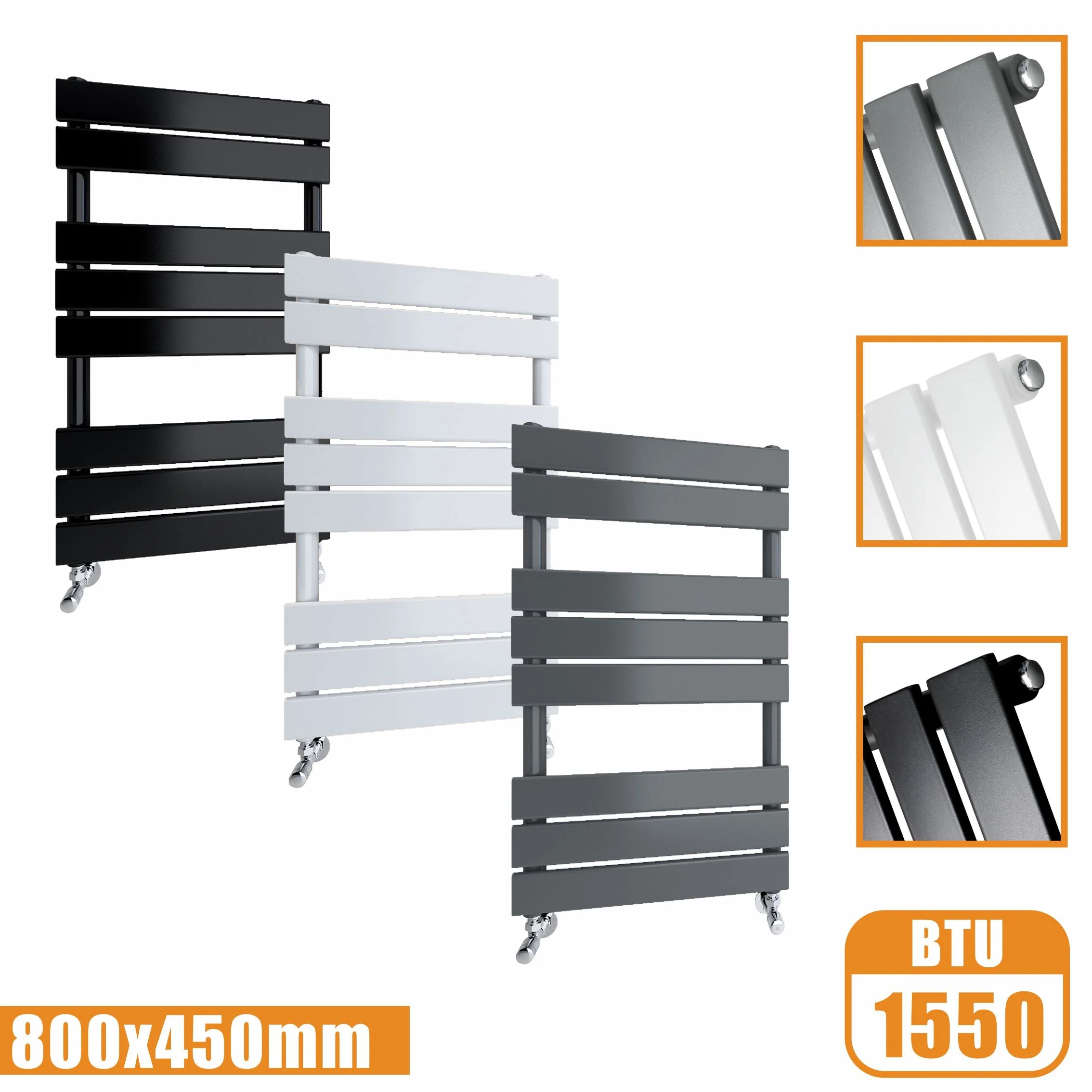 SKY Bathroom Towel Rail Radiator Flat Panel Ladder Designer Rads - Image 17