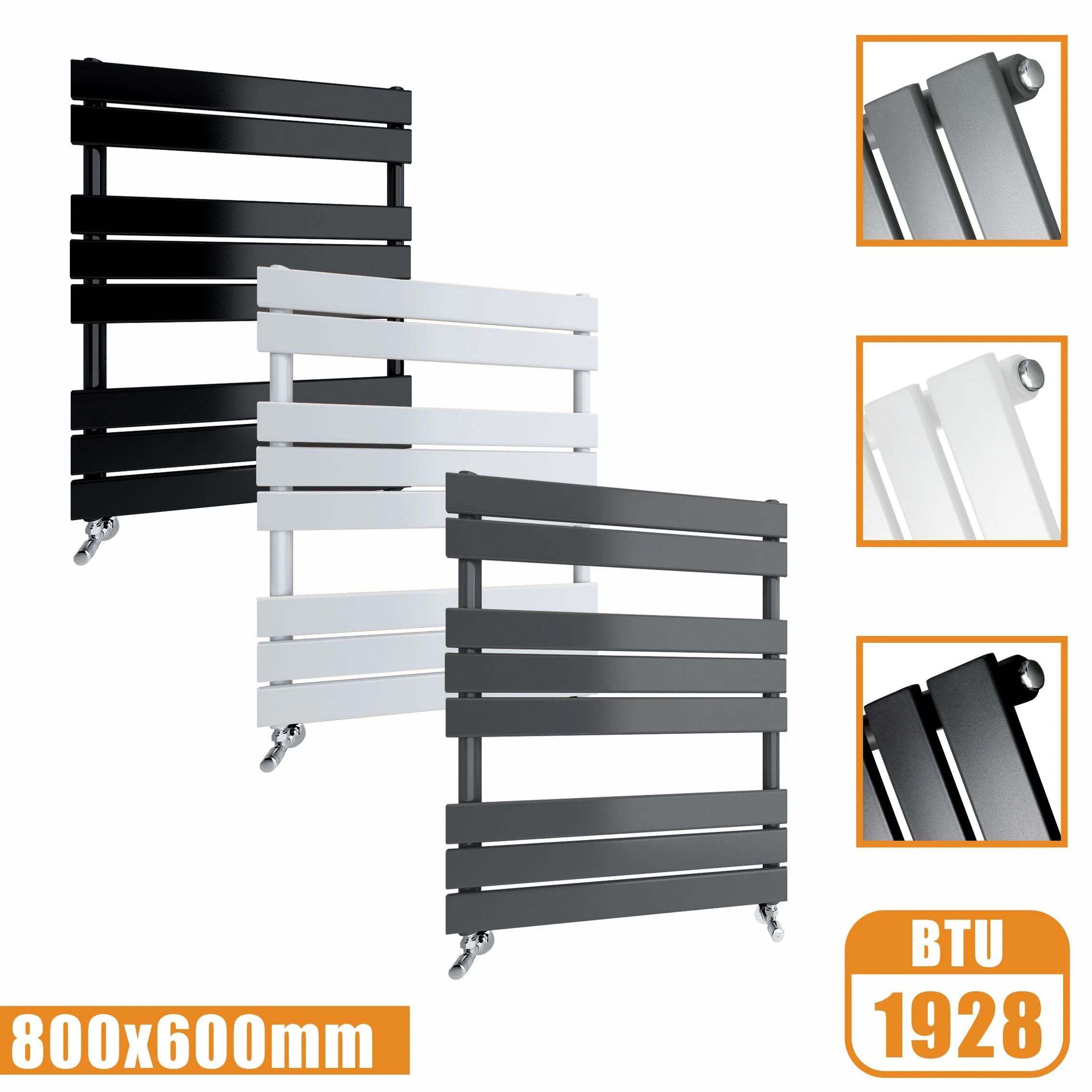 SKY Bathroom Towel Rail Radiator Flat Panel Ladder Designer Rads - Image 18