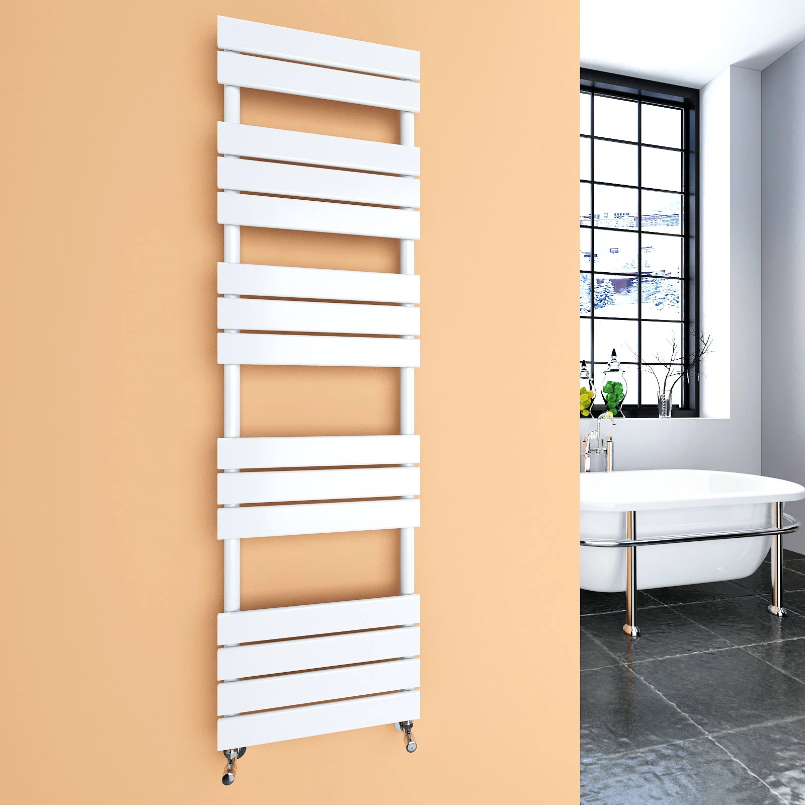 SKY Bathroom Towel Rail Radiator Flat Panel Ladder Designer Rads - Image 3