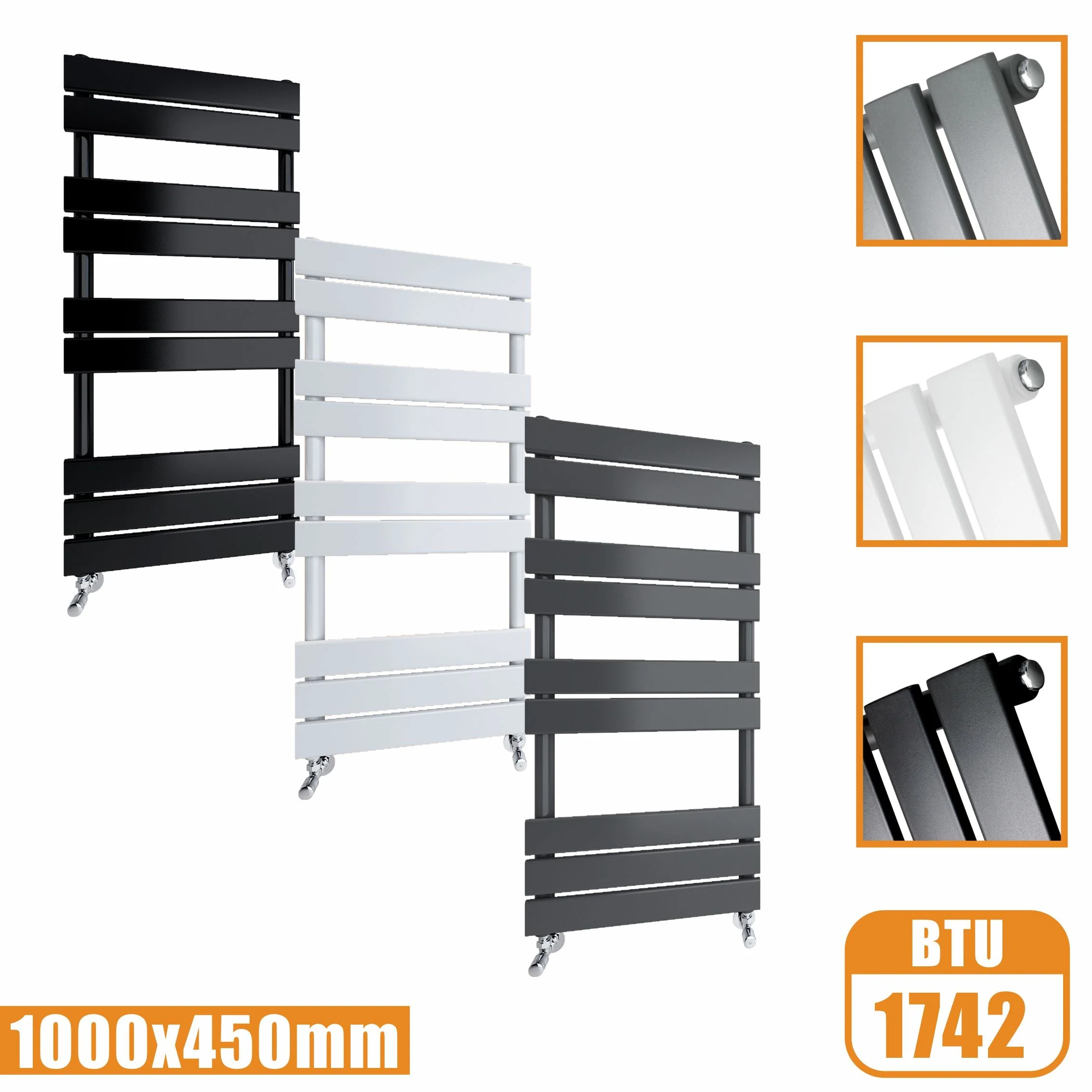 SKY Bathroom Towel Rail Radiator Flat Panel Ladder Designer Rads - Image 9