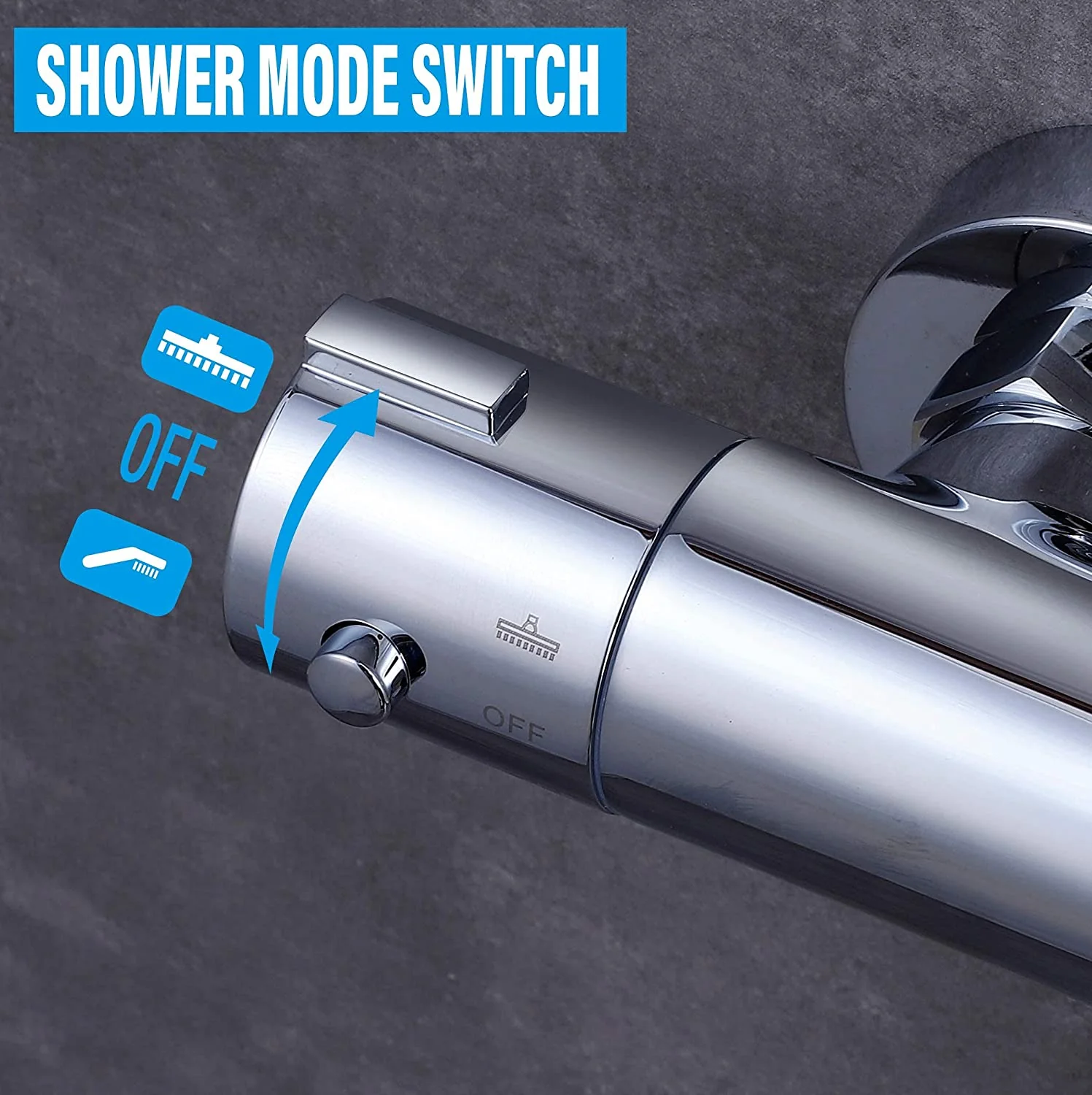 SKY Bathroom Thermostatic Shower Mixer Square&Round Chrome Finish Set - Image 4
