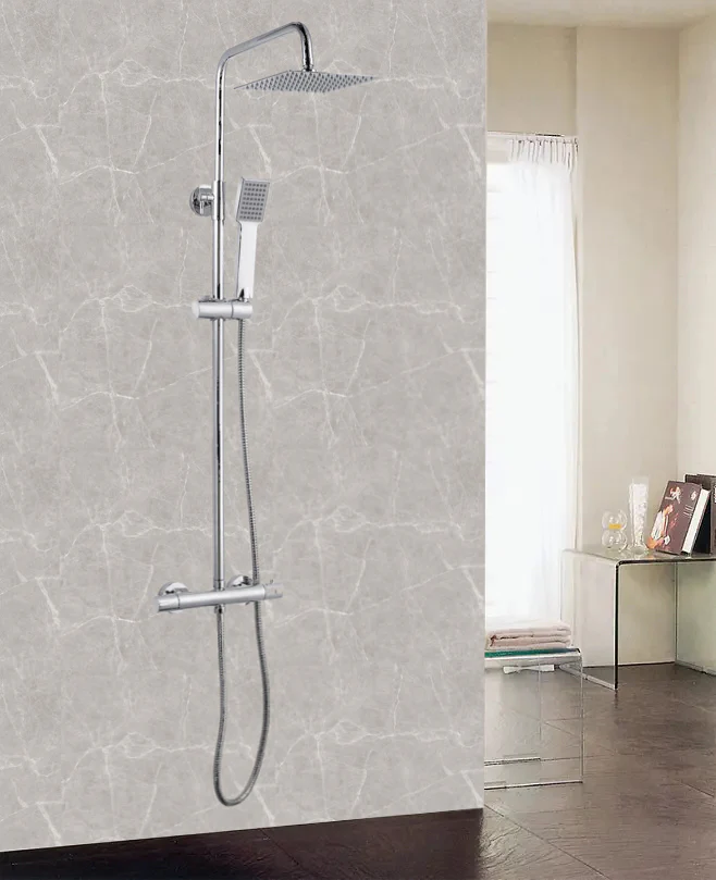 SKY Bathroom Thermostatic Shower Mixer Twin-head Value Shower Set