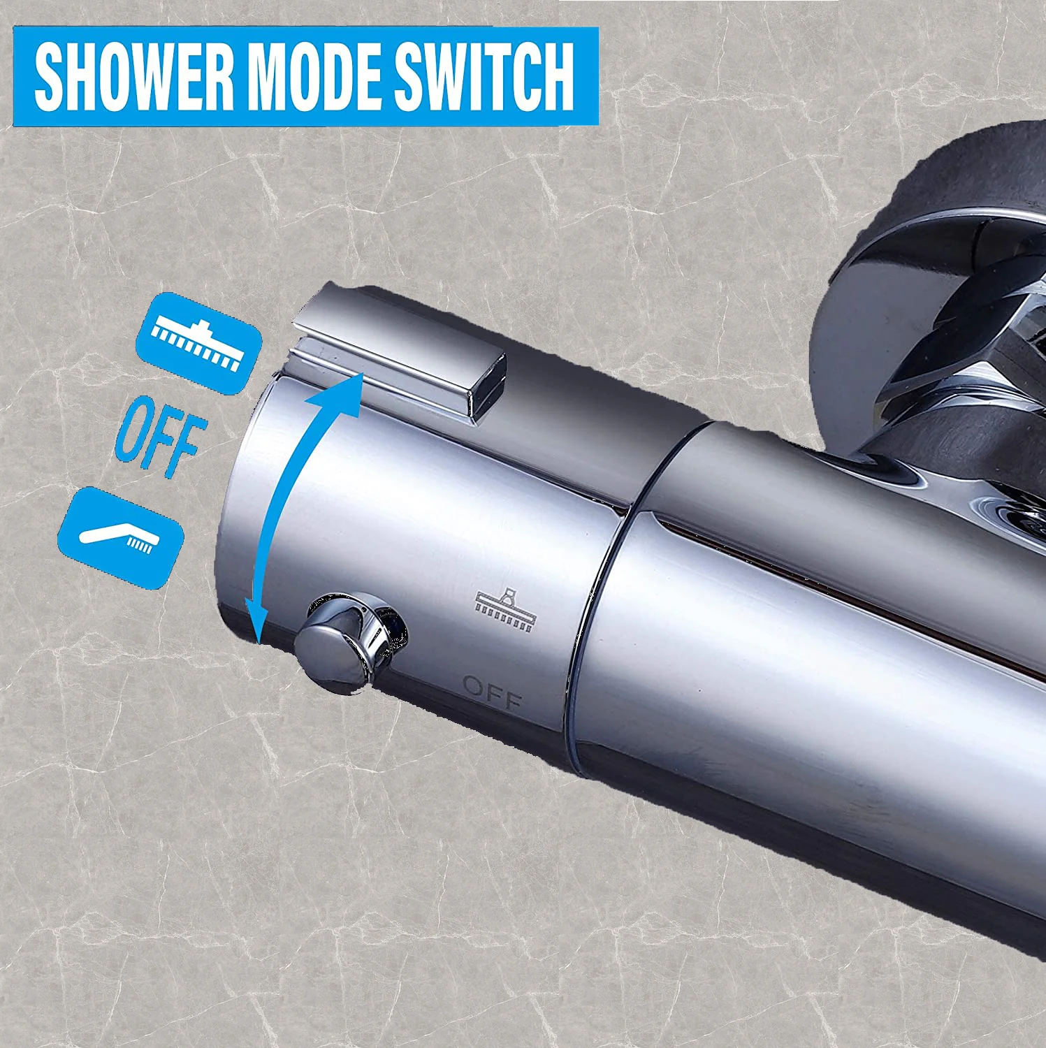 SKY Bathroom Thermostatic Shower Mixer Twin-head Value Shower Set - Image 4