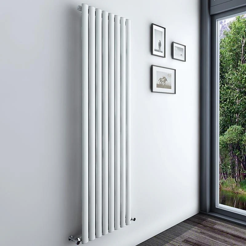 Sky Bathroom White/Anthracite/Black Oval Column Tall Vertical Central Heating Radiator