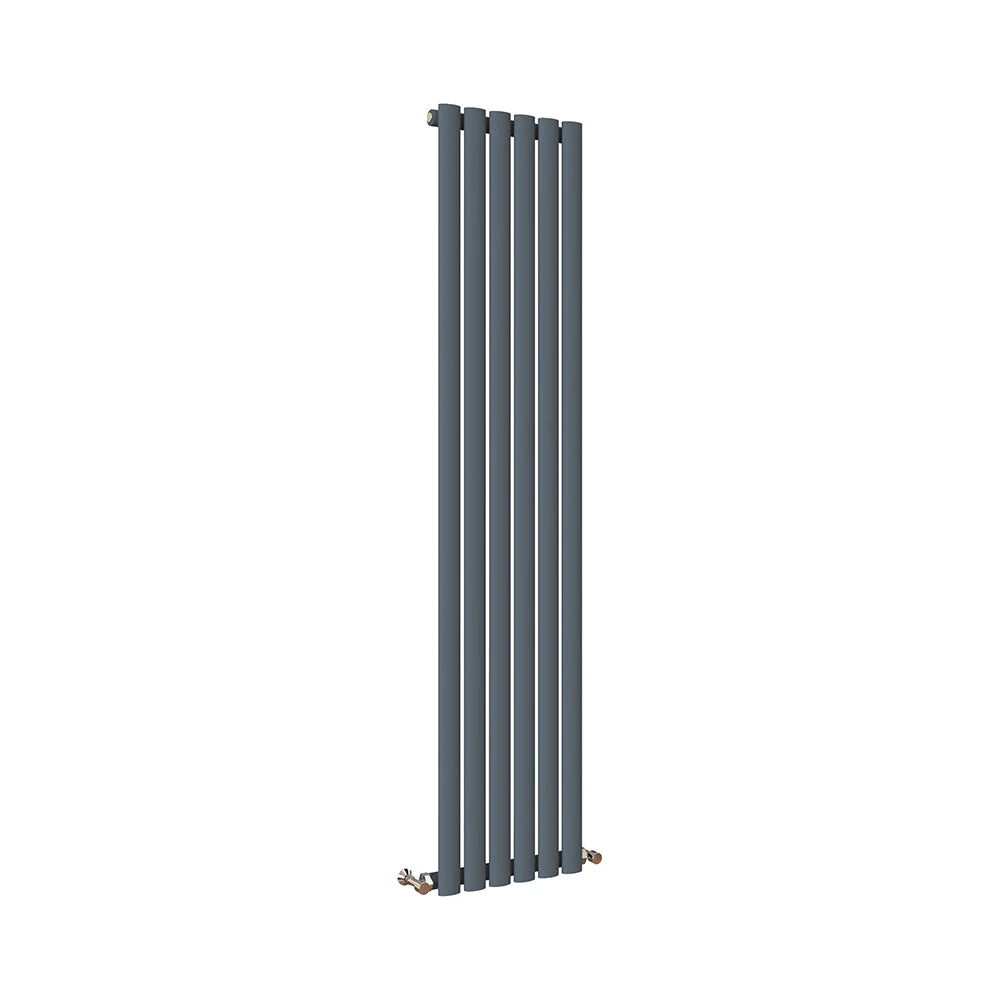 Sky Bathroom White/Anthracite/Black Oval Column Tall Vertical Central Heating Radiator - Image 25