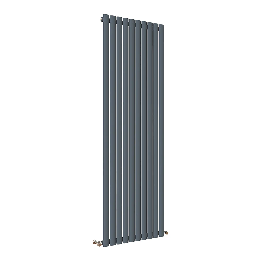 Sky Bathroom White/Anthracite/Black Oval Column Tall Vertical Central Heating Radiator - Image 34
