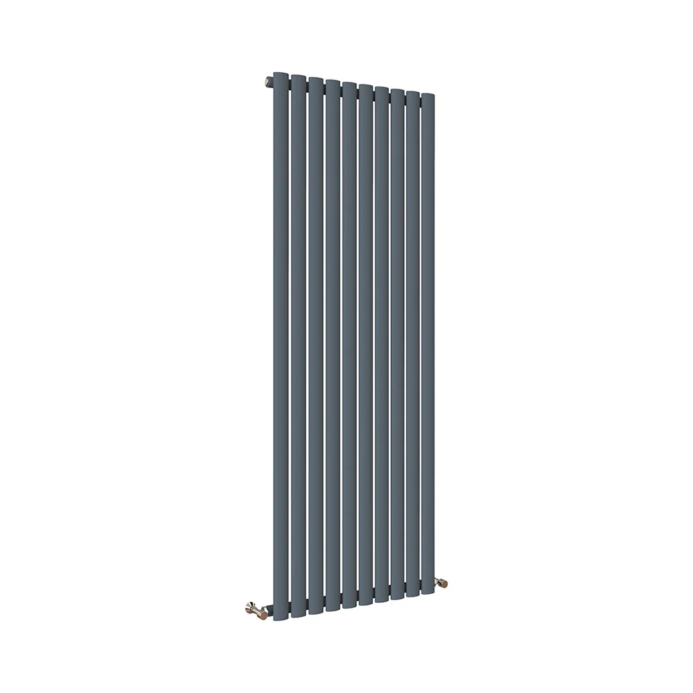 Sky Bathroom White/Anthracite/Black Oval Column Tall Vertical Central Heating Radiator - Image 37