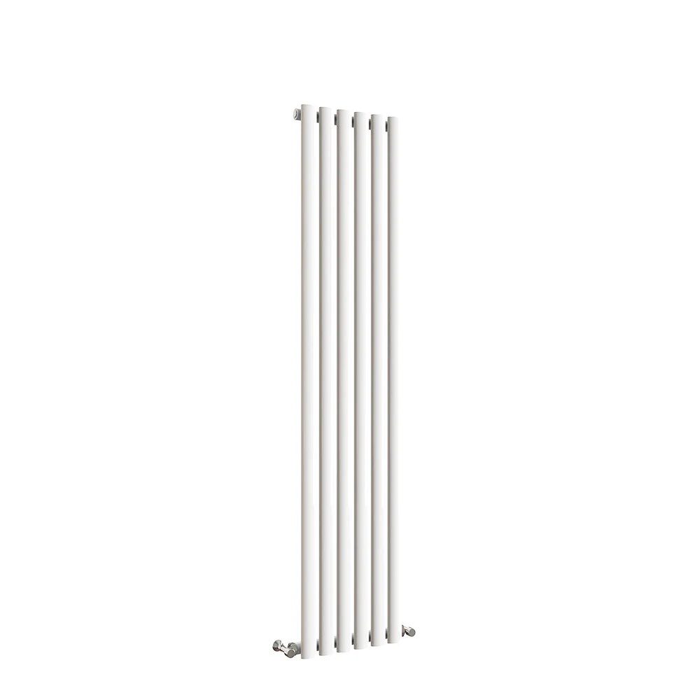 Sky Bathroom White/Anthracite/Black Oval Column Tall Vertical Central Heating Radiator - Image 41