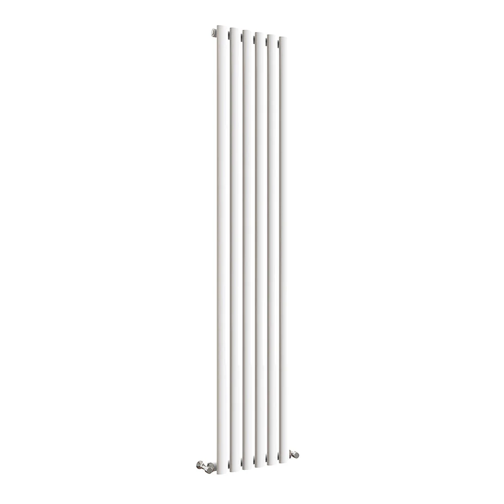 Sky Bathroom White/Anthracite/Black Oval Column Tall Vertical Central Heating Radiator - Image 45