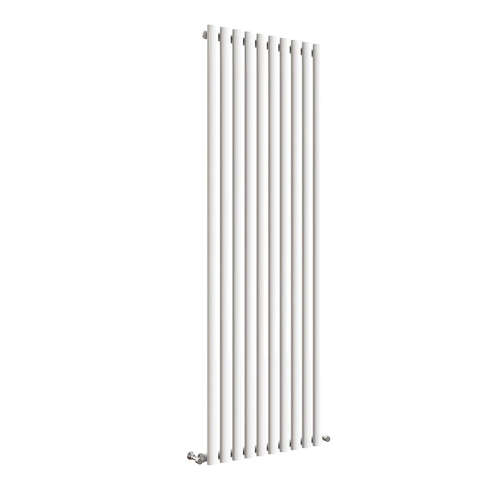 Sky Bathroom White/Anthracite/Black Oval Column Tall Vertical Central Heating Radiator - Image 49