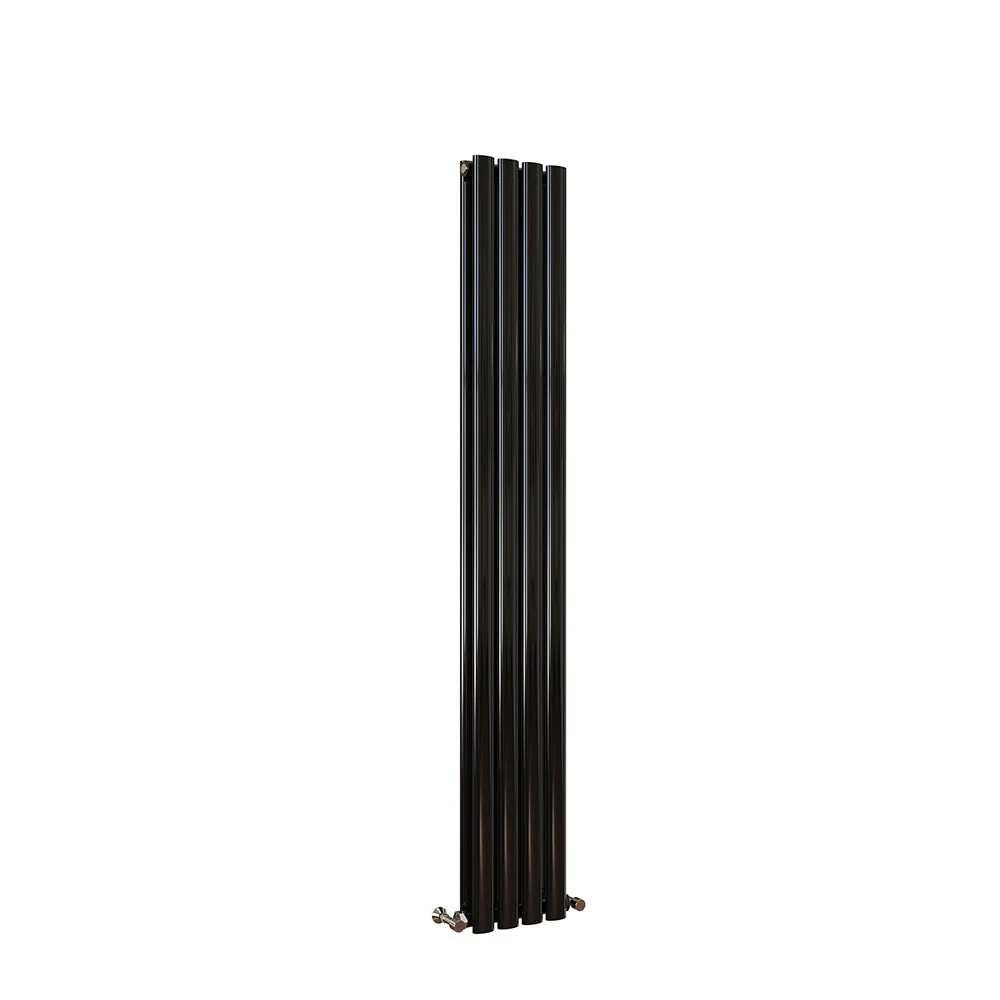 Sky Bathroom White/Anthracite/Black Oval Column Tall Vertical Central Heating Radiator - Image 56