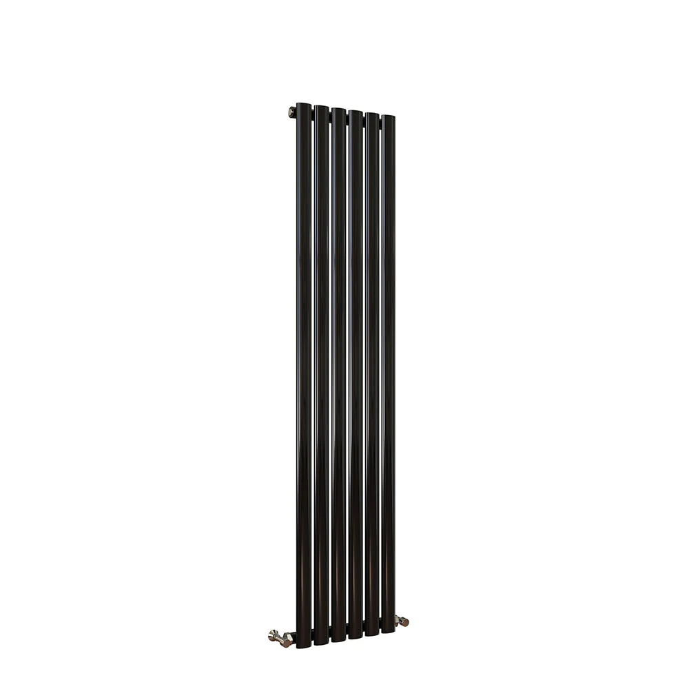 Sky Bathroom White/Anthracite/Black Oval Column Tall Vertical Central Heating Radiator - Image 57