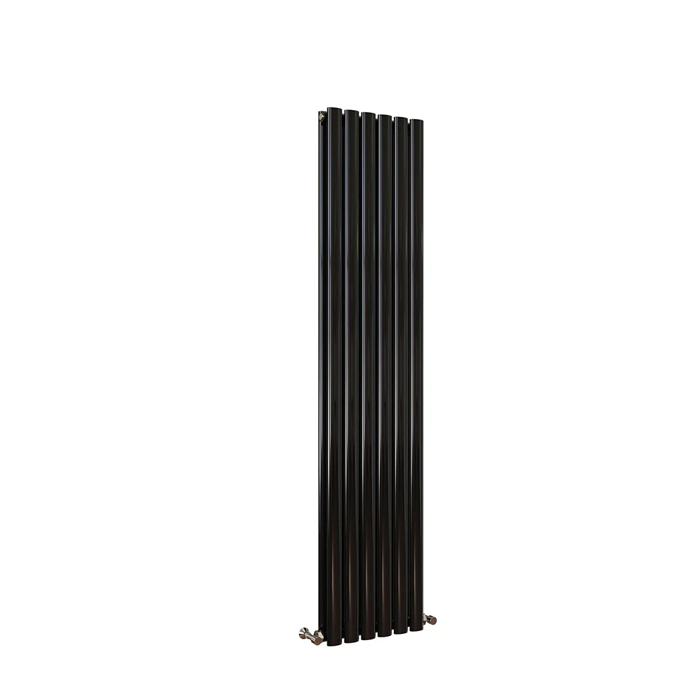 Sky Bathroom White/Anthracite/Black Oval Column Tall Vertical Central Heating Radiator - Image 58