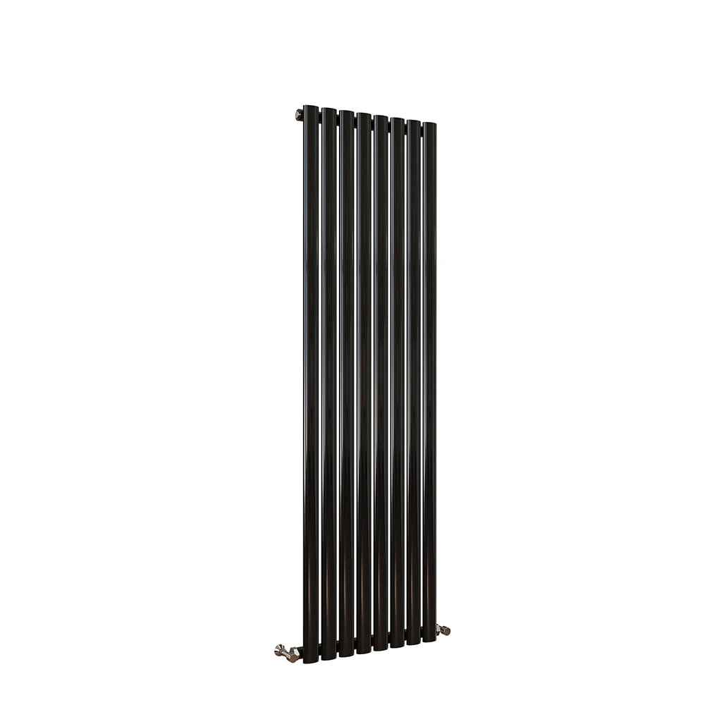 Sky Bathroom White/Anthracite/Black Oval Column Tall Vertical Central Heating Radiator - Image 59