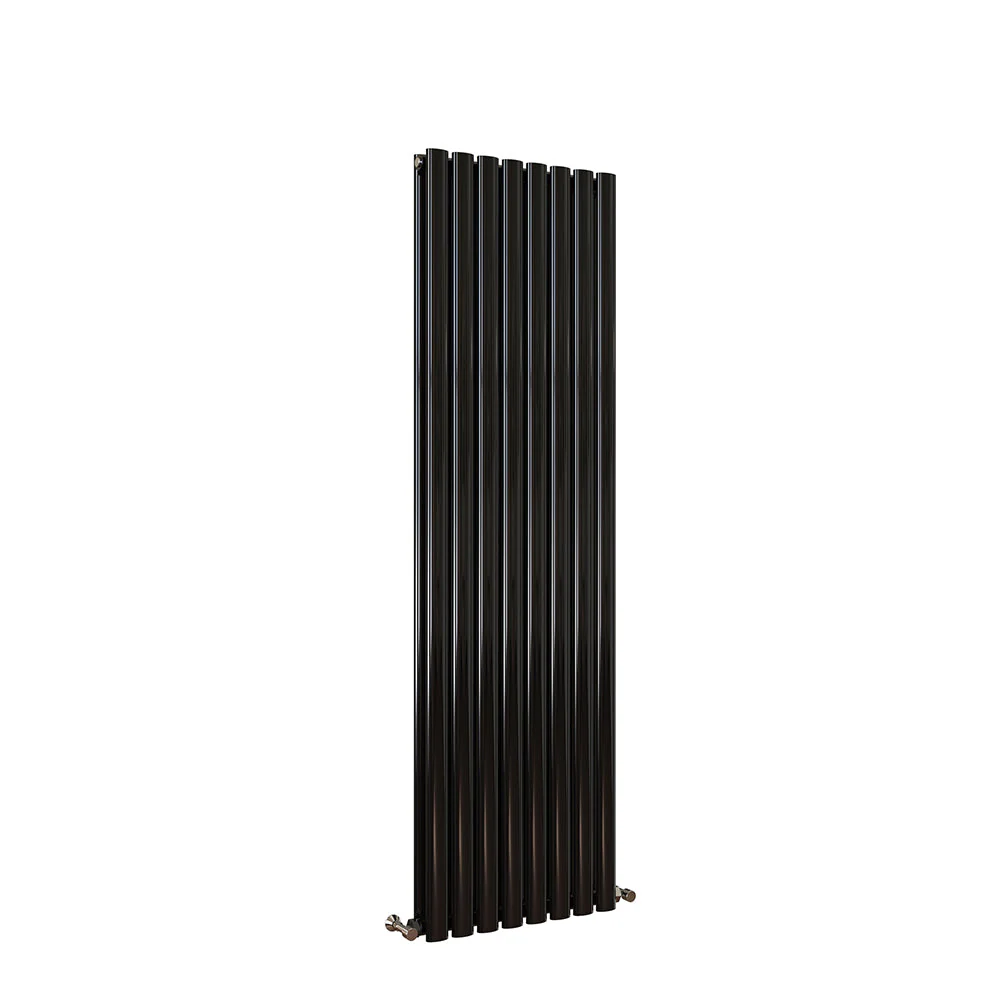 Sky Bathroom White/Anthracite/Black Oval Column Tall Vertical Central Heating Radiator - Image 60