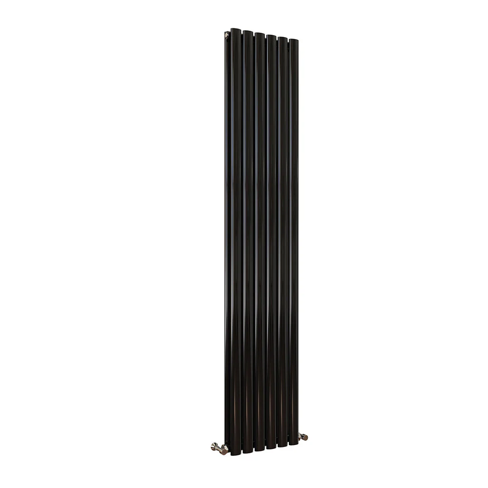 Sky Bathroom White/Anthracite/Black Oval Column Tall Vertical Central Heating Radiator - Image 62