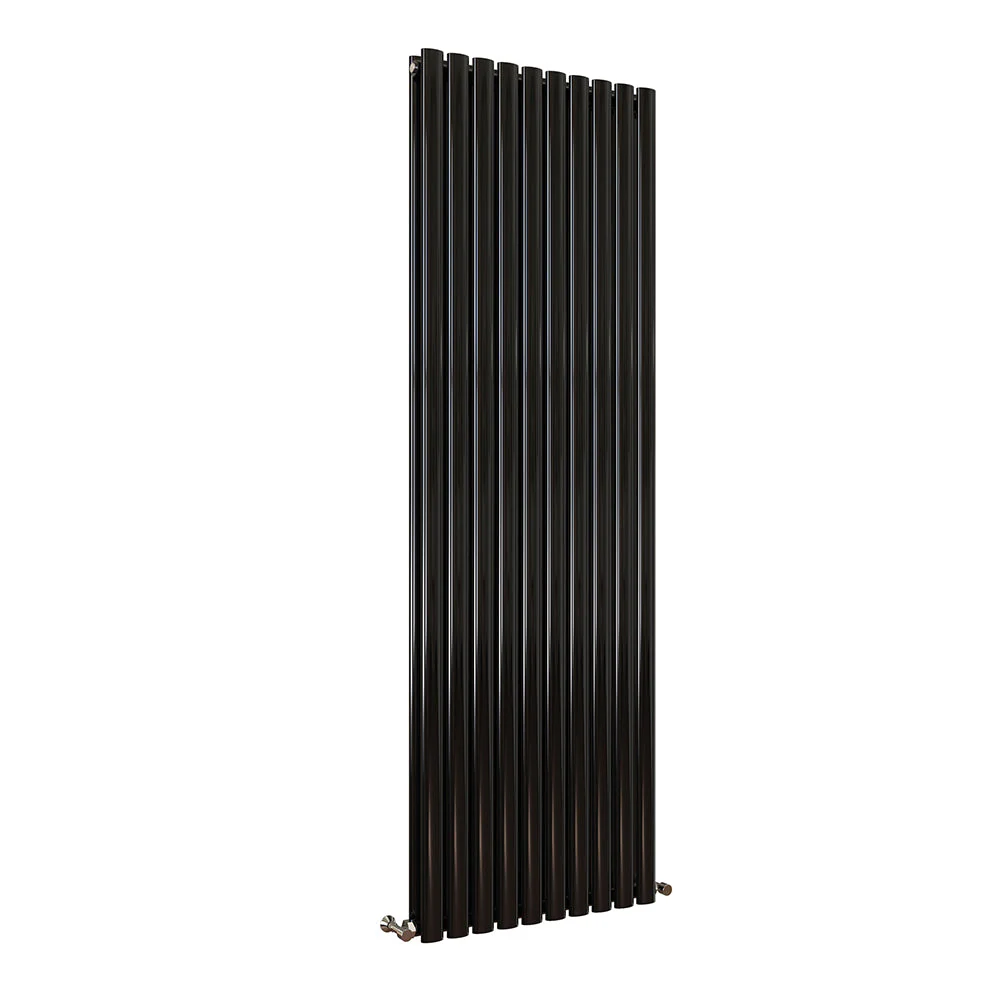 Sky Bathroom White/Anthracite/Black Oval Column Tall Vertical Central Heating Radiator - Image 66