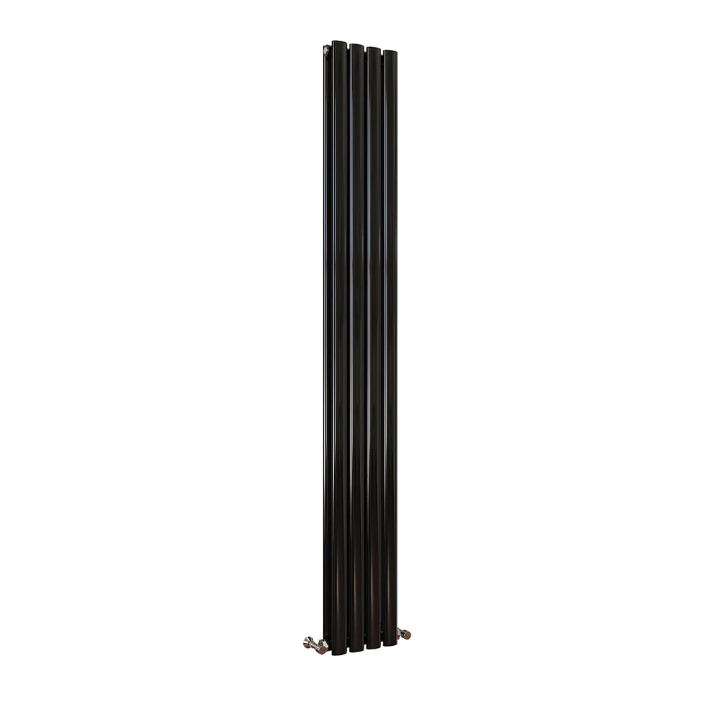 Sky Bathroom White/Anthracite/Black Oval Column Tall Vertical Central Heating Radiator - Image 68