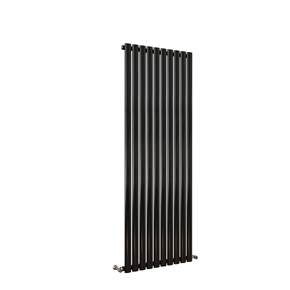Sky Bathroom White/Anthracite/Black Oval Column Tall Vertical Central Heating Radiator - Image 69