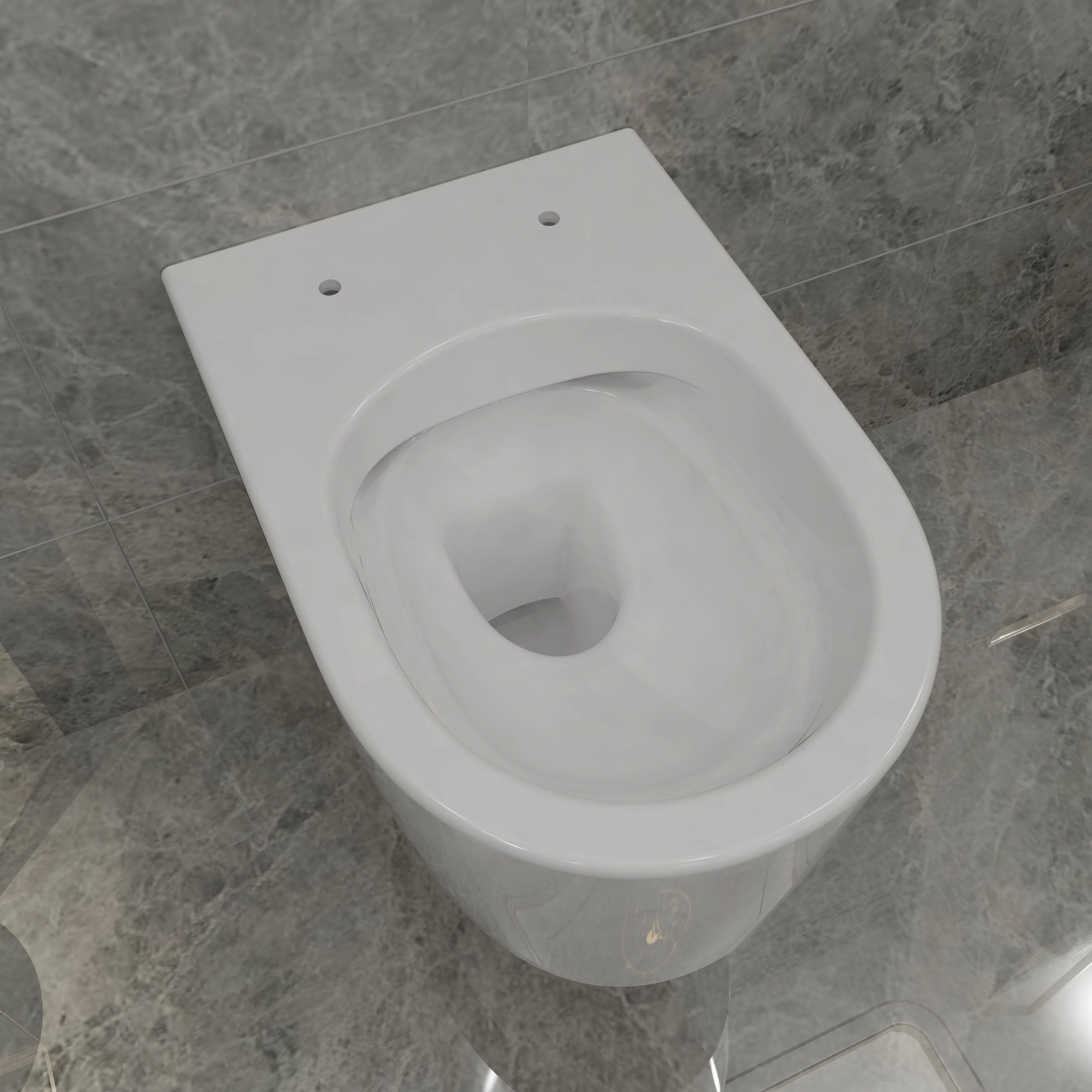 SKY BATHROOM Modern Rimless Wall Hung Toilet WC Pan + UF Soft Close Seat - Image 4