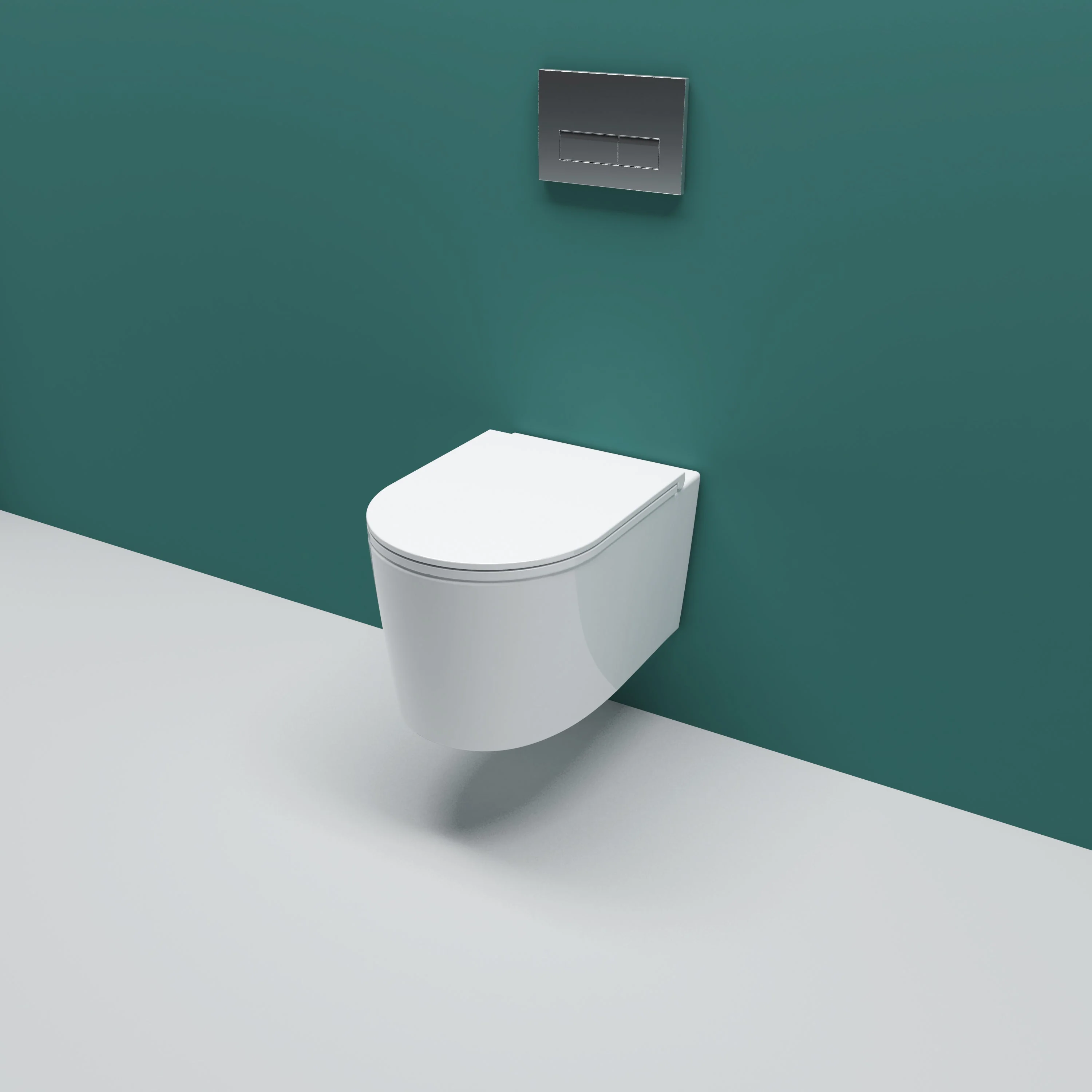 SKY BATHROOM Modern Rimless Wall Hung Toilet WC Pan + UF Soft Close Seat - Image 8