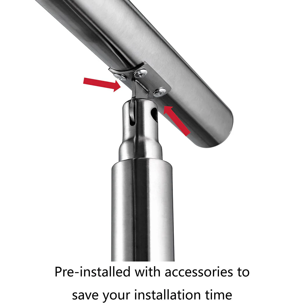 SKY 5 crossbars Balustrade Stairs Stainless Steel handrail - Image 12
